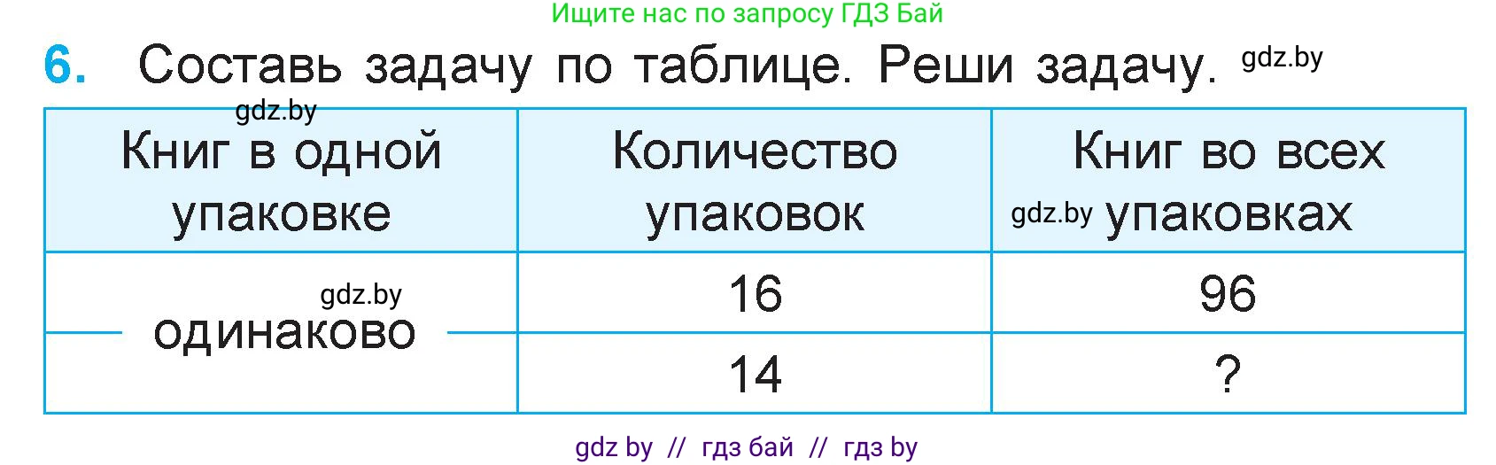 Математика, 3 класс Учебник, авторы: Муравьева Галина Леонидовна, Урбан Мария Анатольевна, издательство Академия образования, Минск, 2026, оранжевого цвета, страница 125, номер 6, Условие