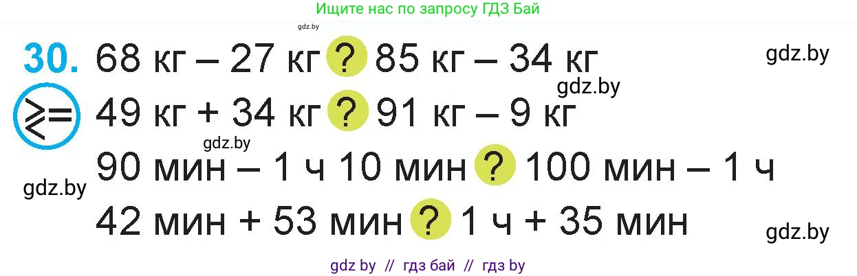 Математика, 3 класс Учебник, авторы: Муравьева Галина Леонидовна, Урбан Мария Анатольевна, издательство Академия образования, Минск, 2026, оранжевого цвета, страница 141, номер 30, Условие
