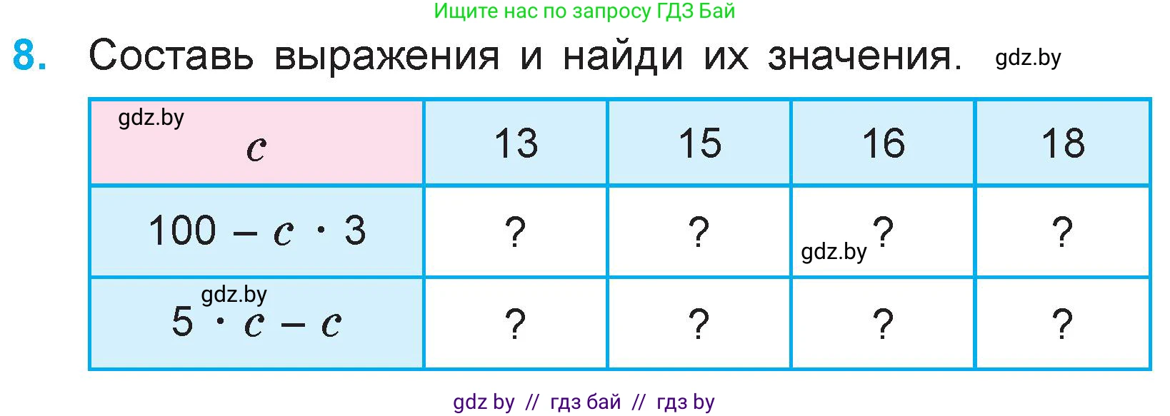 Математика, 3 класс Учебник, авторы: Муравьева Галина Леонидовна, Урбан Мария Анатольевна, издательство Национальный институт образования, Минск, 2021, оранжевого цвета, Часть 1, страница 127, номер 8, Условие