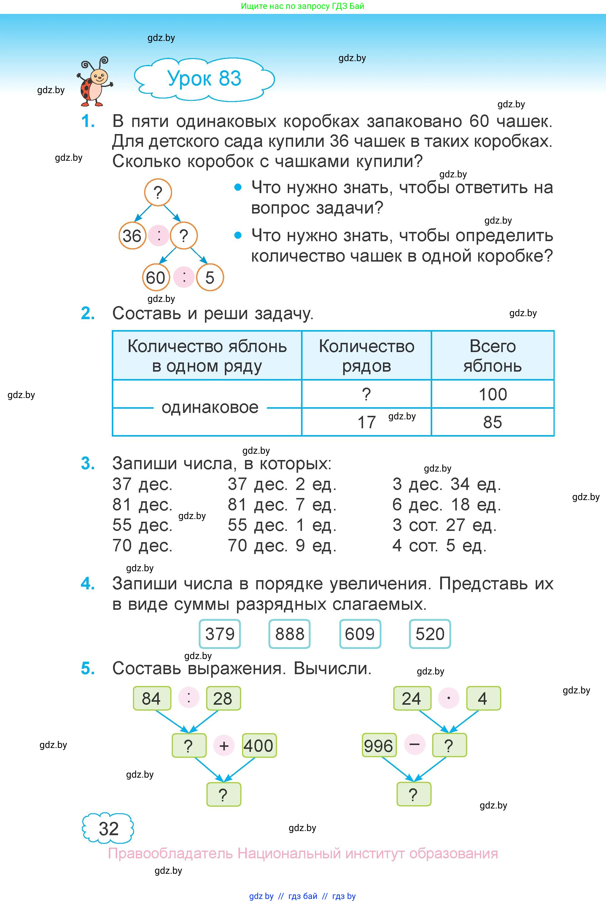 Математика, 3 класс Учебник, авторы: Муравьева Галина Леонидовна, Урбан Мария Анатольевна, издательство Национальный институт образования, Минск, 2021, оранжевого цвета, Часть 2, страница 32