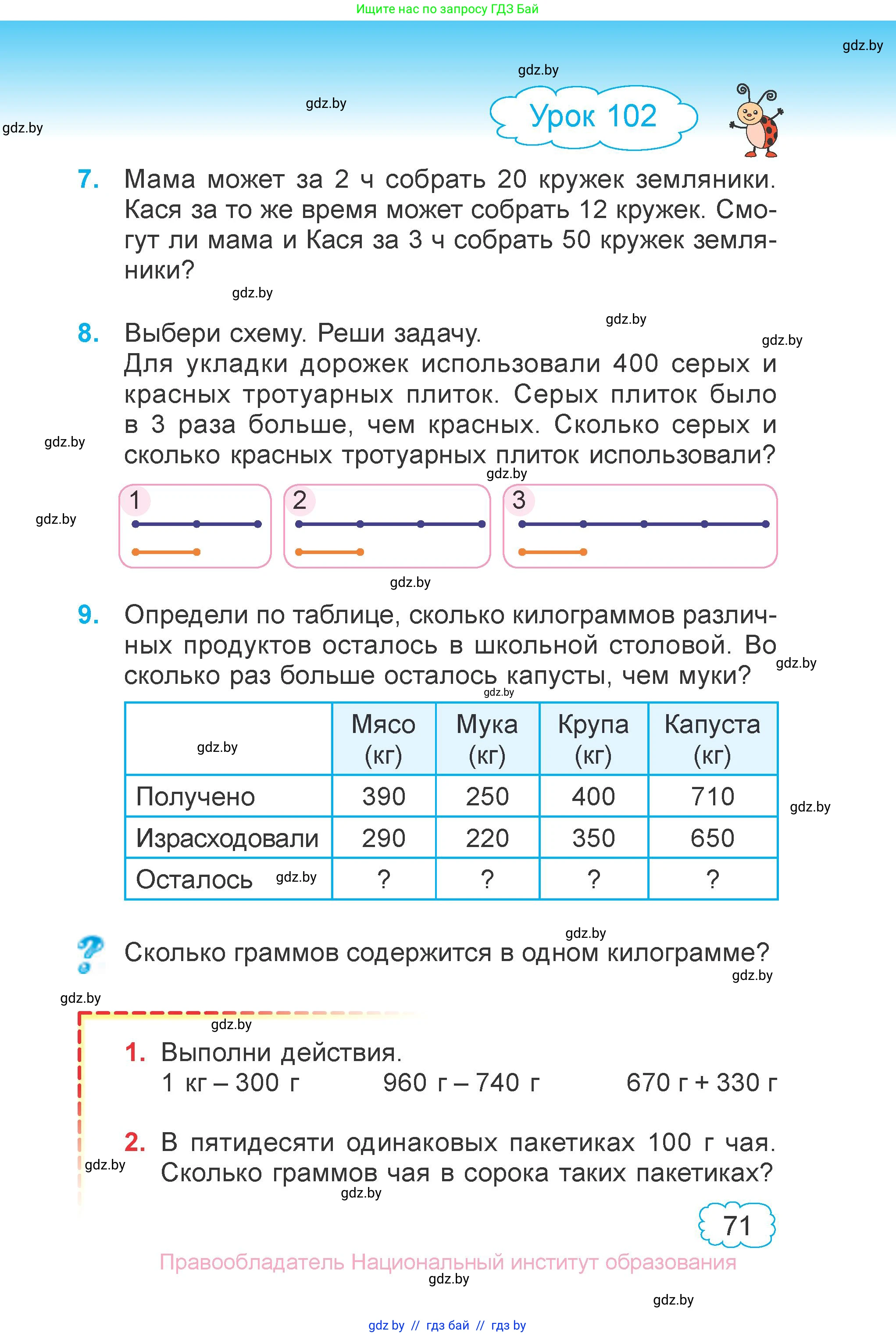 Математика, 3 класс Учебник, авторы: Муравьева Галина Леонидовна, Урбан Мария Анатольевна, издательство Национальный институт образования, Минск, 2021, оранжевого цвета, Часть 2, страница 71
