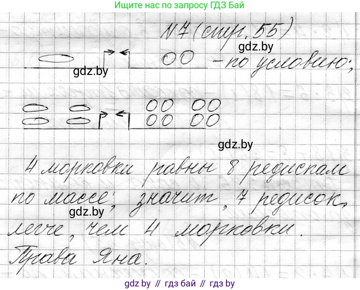 Математика, 3 класс Учебник, авторы: Муравьева Галина Леонидовна, Урбан Мария Анатольевна, издательство Национальный институт образования, Минск, 2021, оранжевого цвета, Часть 1, страница 55, номер 7, Решение 2