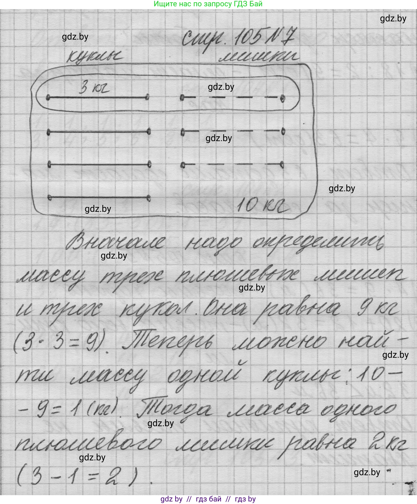 Математика, 3 класс Учебник, авторы: Муравьева Галина Леонидовна, Урбан Мария Анатольевна, издательство Национальный институт образования, Минск, 2021, оранжевого цвета, Часть 1, страница 105, номер 7, Решение 1
