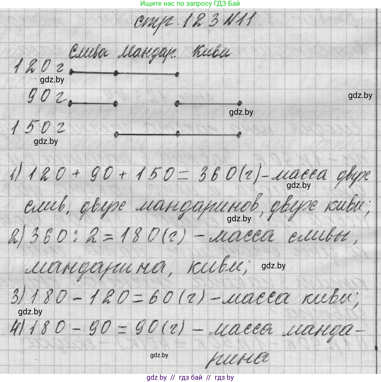 Математика, 3 класс Учебник, авторы: Муравьева Галина Леонидовна, Урбан Мария Анатольевна, издательство Национальный институт образования, Минск, 2021, оранжевого цвета, Часть 2, страница 123, номер 11, Решение 1