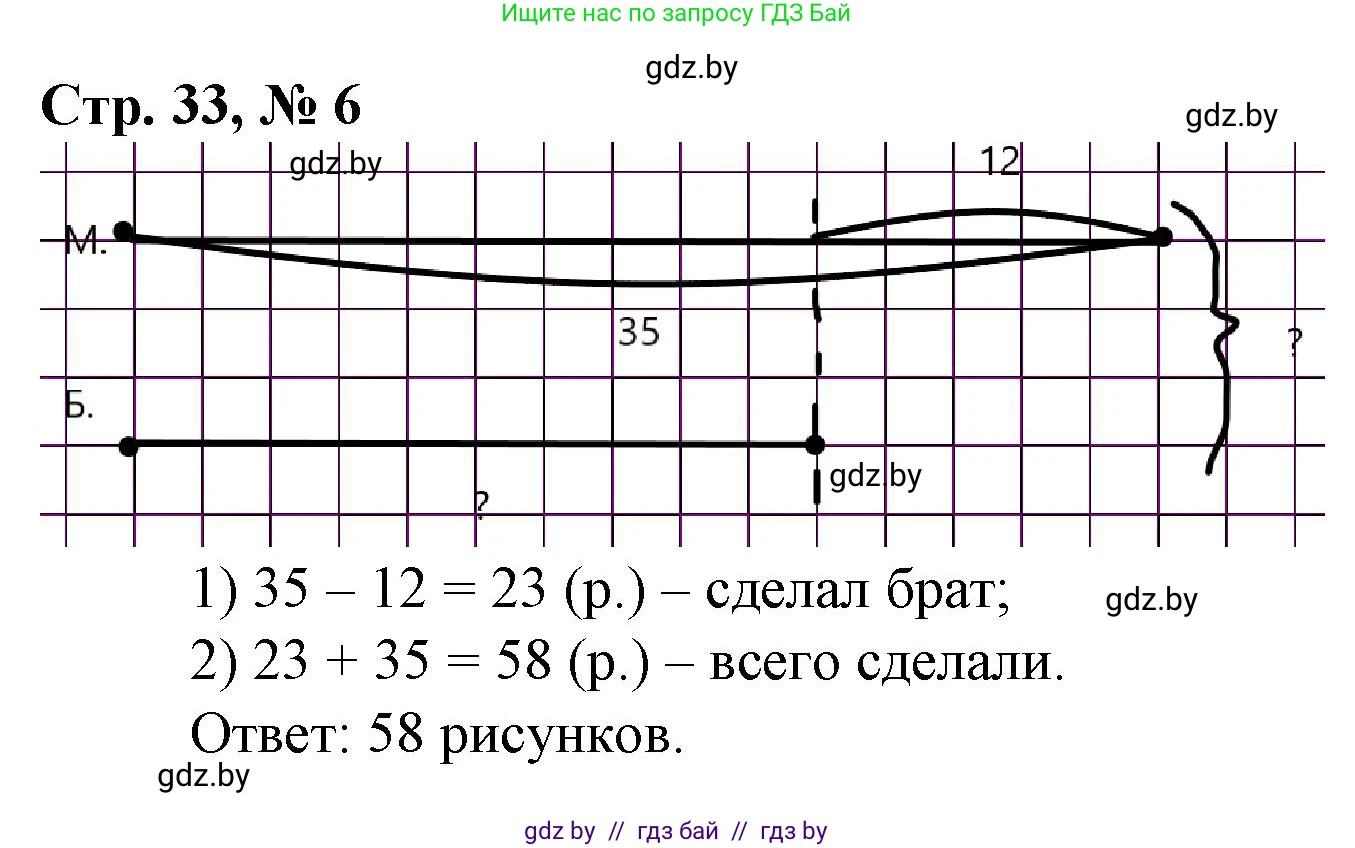 Математика, 3 класс Учебник, авторы: Муравьева Галина Леонидовна, Урбан Мария Анатольевна, издательство Национальный институт образования, Минск, 2021, оранжевого цвета, Часть 1, страница 33, номер 6, Решение 3