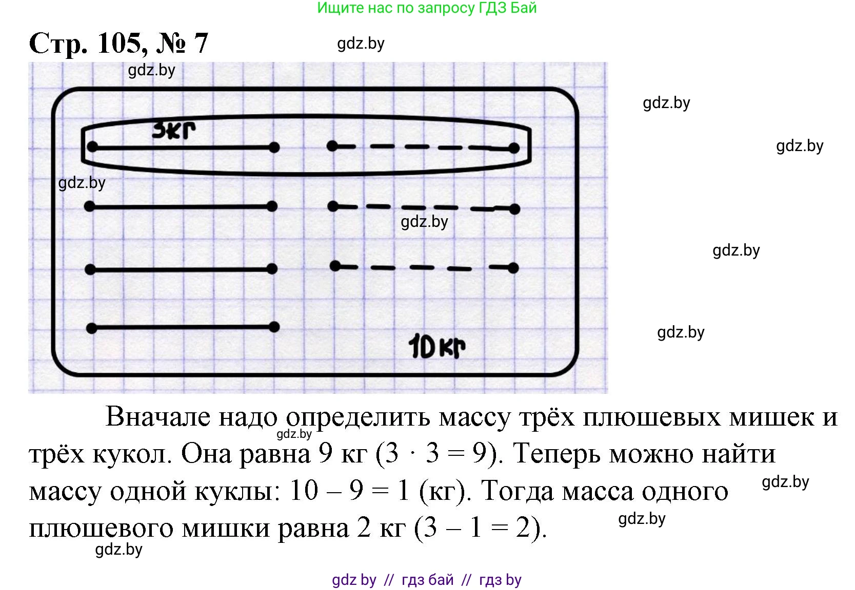 Математика, 3 класс Учебник, авторы: Муравьева Галина Леонидовна, Урбан Мария Анатольевна, издательство Национальный институт образования, Минск, 2021, оранжевого цвета, Часть 1, страница 105, номер 7, Решение 3