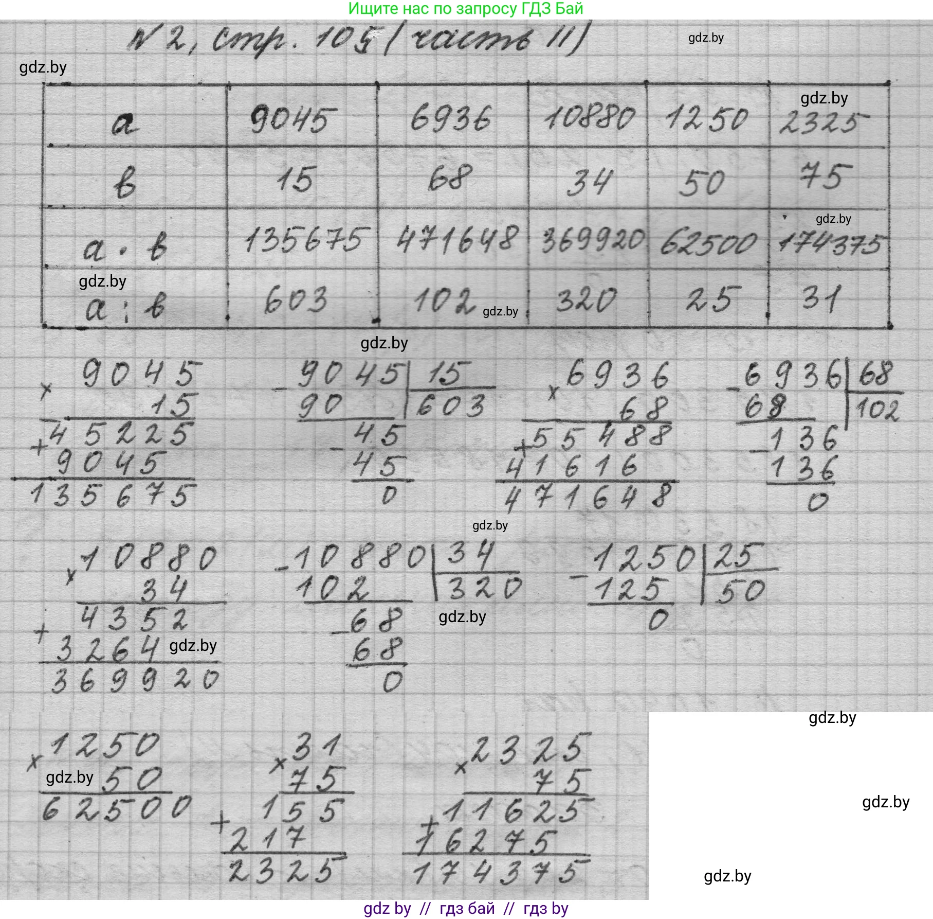 Математика, 4 класс Учебник, авторы: Муравьева Галина Леонидовна, Урбан Мария Анатольевна, издательство Национальный институт образования, Минск, 2022, розового цвета, Часть 2, страница 105, номер 2, Решение 1