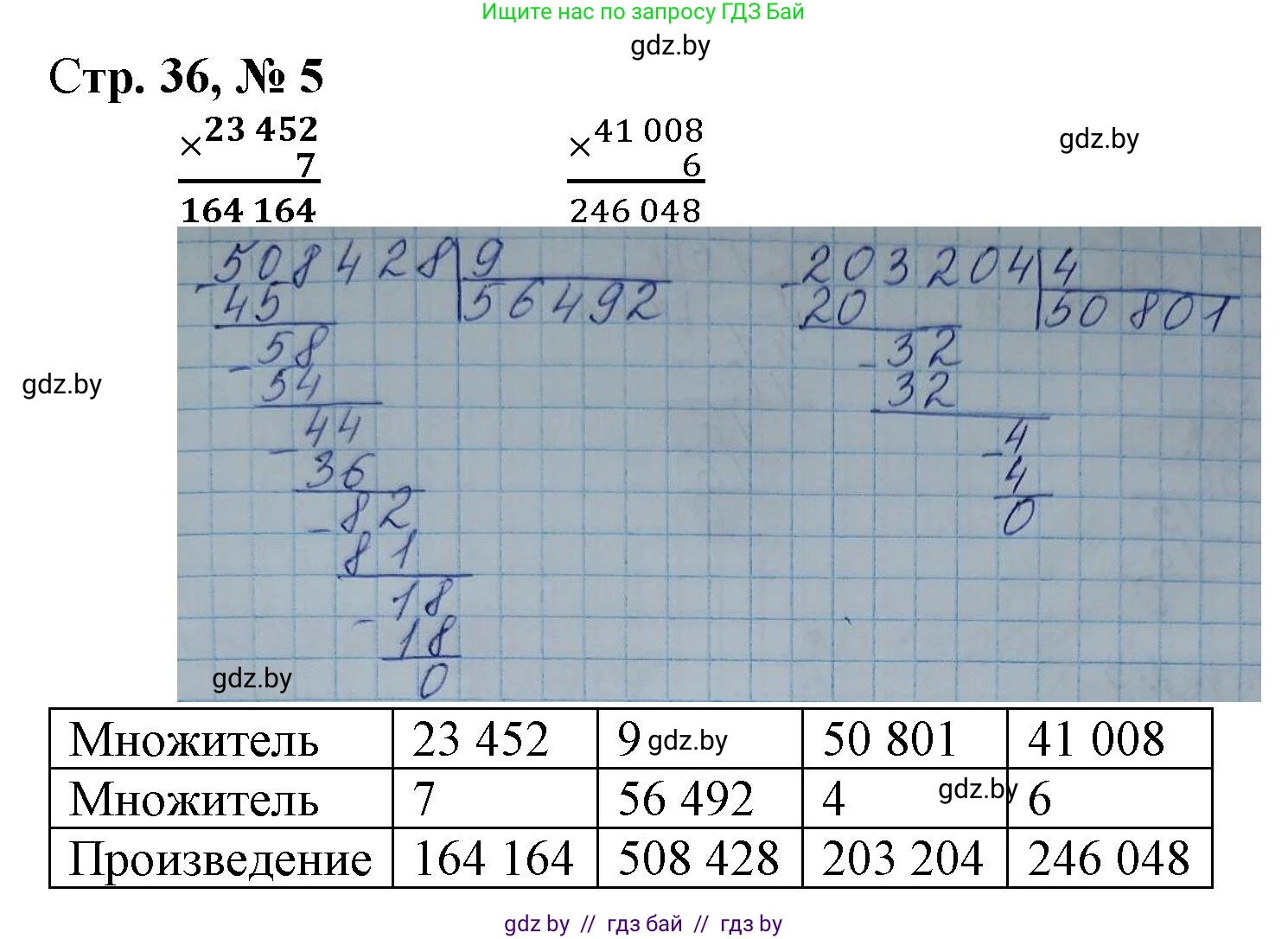 Математика, 4 класс Учебник, авторы: Муравьева Галина Леонидовна, Урбан Мария Анатольевна, издательство Национальный институт образования, Минск, 2022, розового цвета, Часть 2, страница 36, номер 5, Решение 3