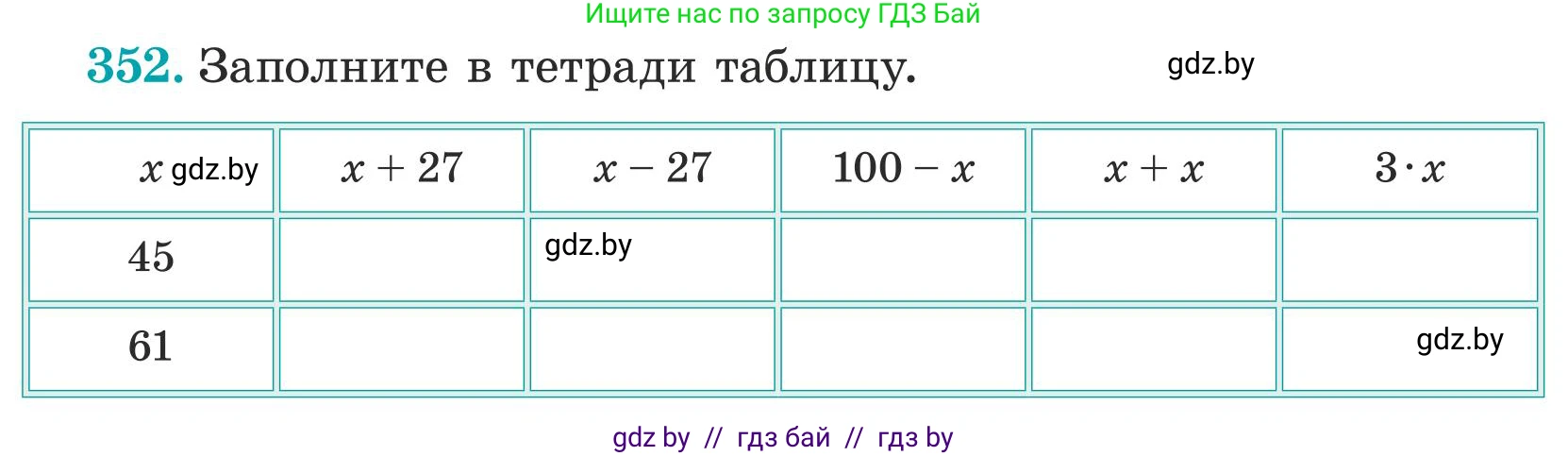 Математика, 5 класс Учебник, авторы: Герасимов Валерий Дмитриевич, Пирютко Ольга Николаевна, Лобанов Александр Павлович, издательство Адукацыя i выхаванне, Минск, 2025, белого цвета, Часть 1, страница 117, номер 352, Условие 2025