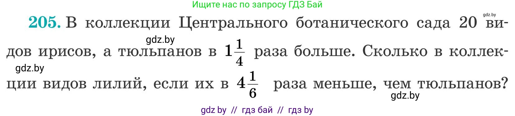 Математика, 5 класс Учебник, авторы: Герасимов Валерий Дмитриевич, Пирютко Ольга Николаевна, Лобанов Александр Павлович, издательство Адукацыя i выхаванне, Минск, 2025, белого цвета, Часть 2, страница 62, номер 205, Условие 2025