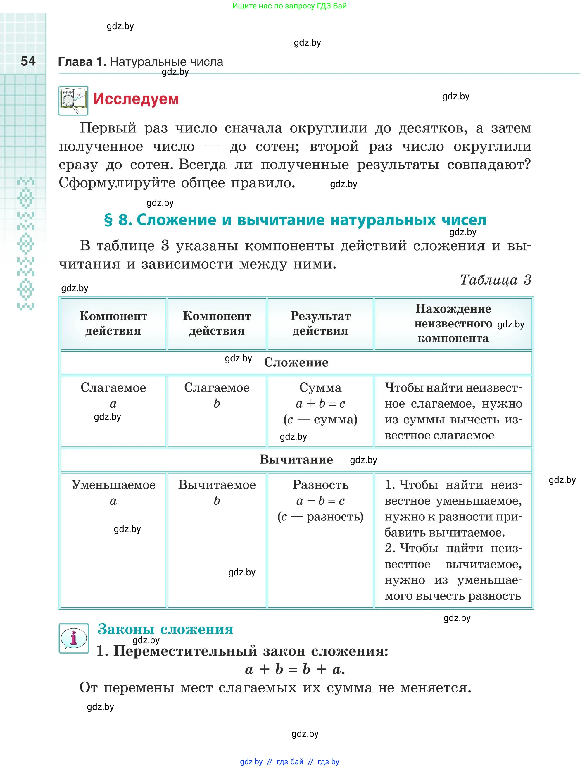 Математика, 5 класс Учебник, авторы: Герасимов Валерий Дмитриевич, Пирютко Ольга Николаевна, Лобанов Александр Павлович, издательство Адукацыя i выхаванне, Минск, 2025, белого цвета, Часть 1, страница 54