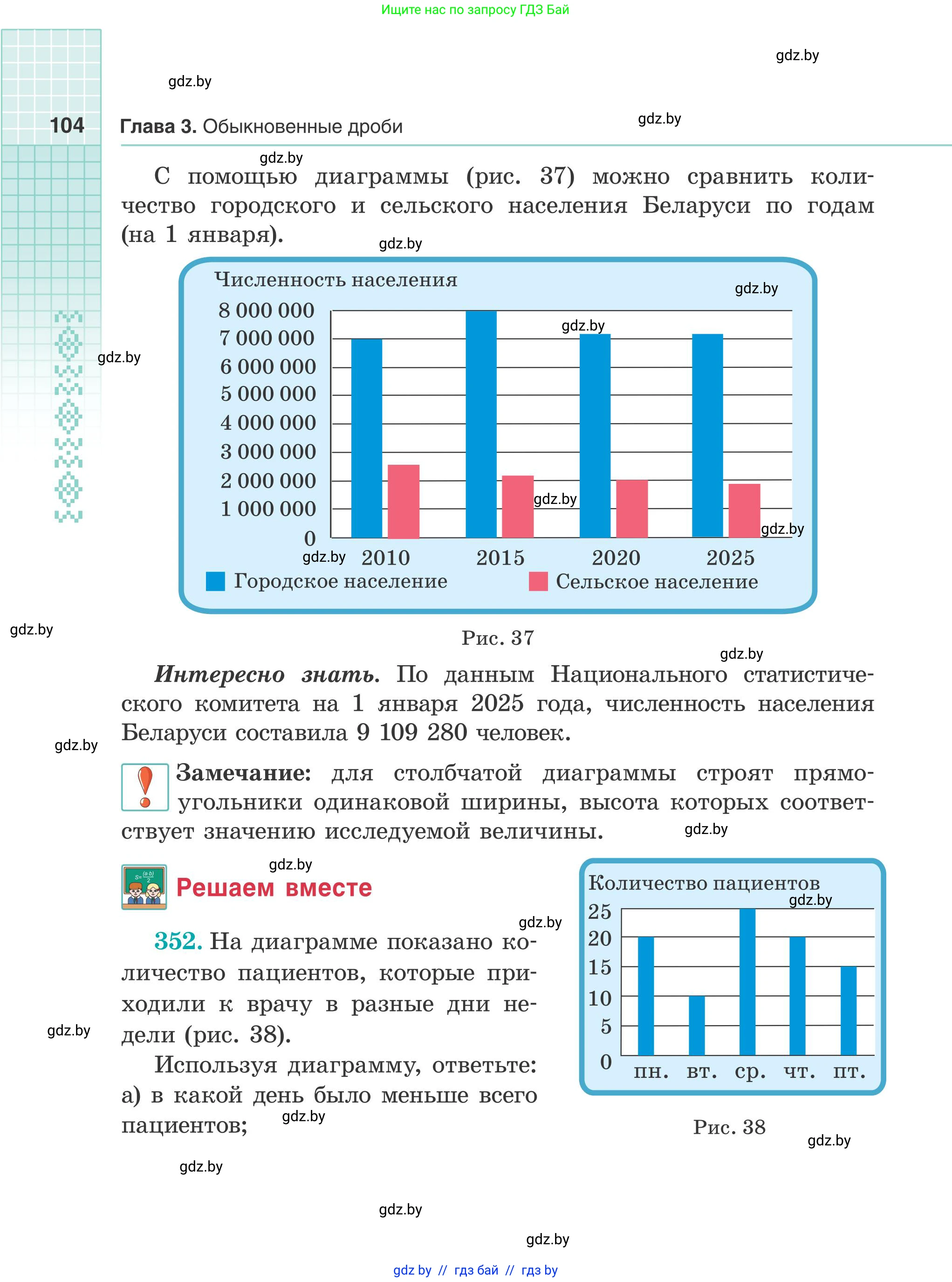 Математика, 5 класс Учебник, авторы: Герасимов Валерий Дмитриевич, Пирютко Ольга Николаевна, Лобанов Александр Павлович, издательство Адукацыя i выхаванне, Минск, 2025, белого цвета, Часть 2, страница 104