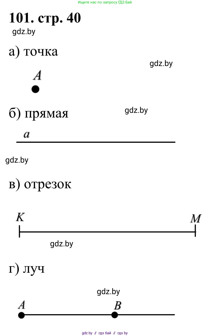 Математика, 5 класс Учебник, авторы: Герасимов Валерий Дмитриевич, Пирютко Ольга Николаевна, Лобанов Александр Павлович, издательство Адукацыя i выхаванне, Минск, 2025, белого цвета, Часть 1, страница 40, номер 101, Решение 2025