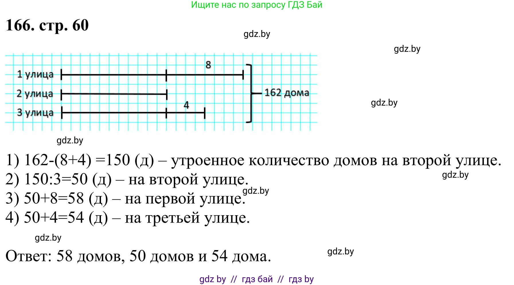 Математика, 5 класс Учебник, авторы: Герасимов Валерий Дмитриевич, Пирютко Ольга Николаевна, Лобанов Александр Павлович, издательство Адукацыя i выхаванне, Минск, 2025, белого цвета, Часть 1, страница 60, номер 166, Решение 2025