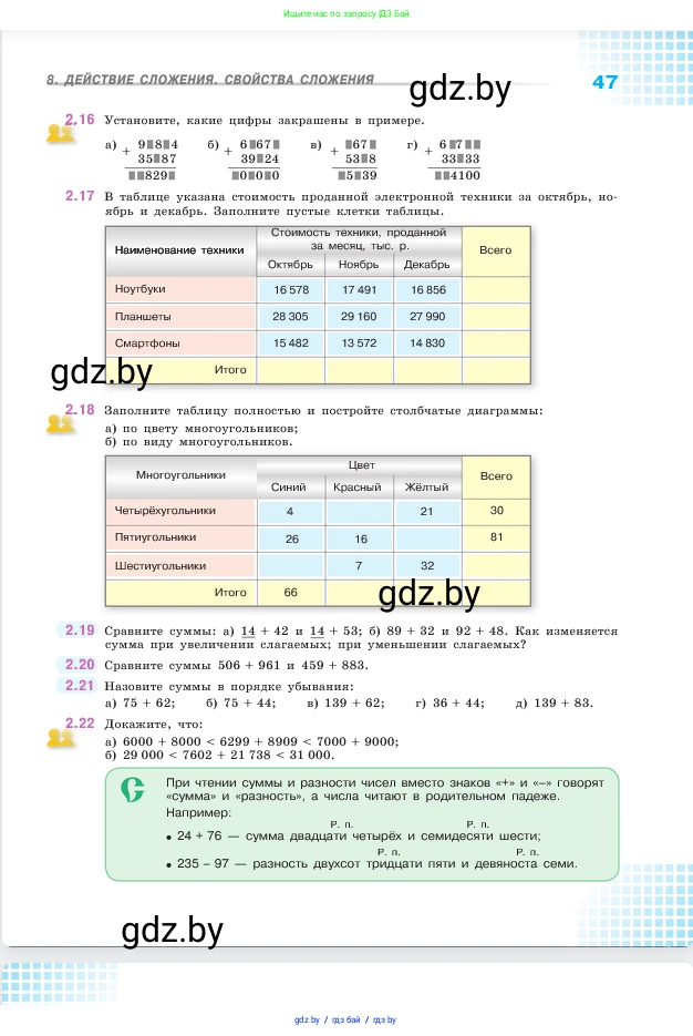 Математика, 5 класс Учебник, авторы: Виленкин Наум Яковлевич, Жохов Владимир Иванович, Чесноков Александр Семёнович, Александрова Лилия Александровна, Шварцбурд Семён Исаакович, издательство Просвещение, Москва, 2023, белого цвета, Часть 1, страница 47