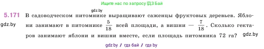 Математика, 5 класс Учебник, авторы: Виленкин Наум Яковлевич, Жохов Владимир Иванович, Чесноков Александр Семёнович, Александрова Лилия Александровна, Шварцбурд Семён Исаакович, издательство Просвещение, Москва, 2023, белого цвета, Часть 2, страница 32, номер 5.171, Условие