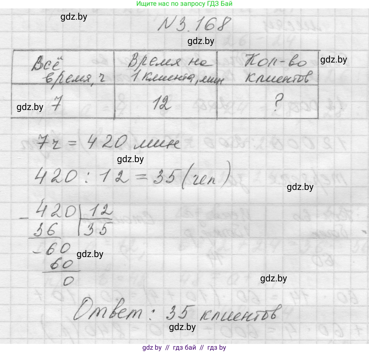 Математика, 5 класс Учебник, авторы: Виленкин Наум Яковлевич, Жохов Владимир Иванович, Чесноков Александр Семёнович, Александрова Лилия Александровна, Шварцбурд Семён Исаакович, издательство Просвещение, Москва, 2023, белого цвета, Часть 1, страница 96, номер 3.168, Решение 1