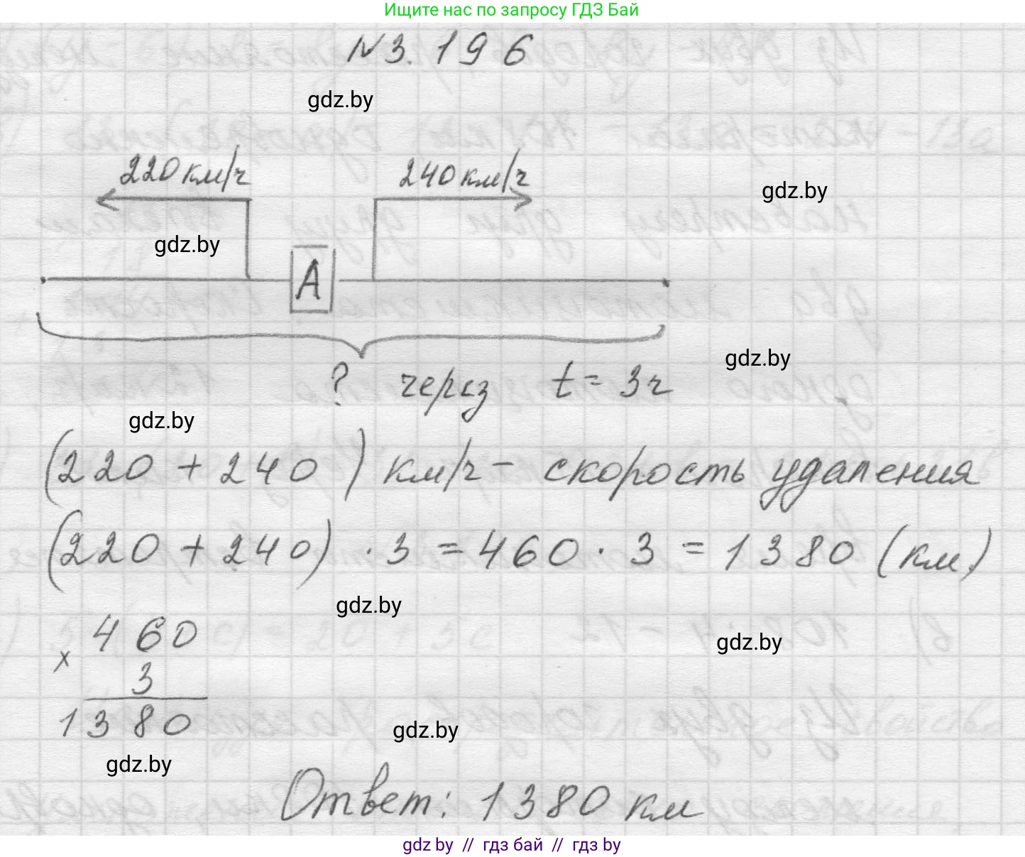 Математика, 5 класс Учебник, авторы: Виленкин Наум Яковлевич, Жохов Владимир Иванович, Чесноков Александр Семёнович, Александрова Лилия Александровна, Шварцбурд Семён Исаакович, издательство Просвещение, Москва, 2023, белого цвета, Часть 1, страница 101, номер 3.196, Решение 1