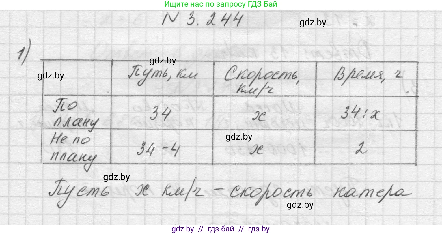 Математика, 5 класс Учебник, авторы: Виленкин Наум Яковлевич, Жохов Владимир Иванович, Чесноков Александр Семёнович, Александрова Лилия Александровна, Шварцбурд Семён Исаакович, издательство Просвещение, Москва, 2023, белого цвета, Часть 1, страница 104, номер 3.244, Решение 1