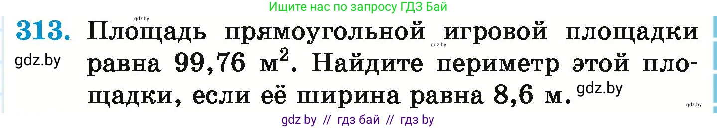Математика, 6 класс Учебник, авторы: Герасимов Валерий Дмитриевич, Пирютко Ольга Николаевна, издательство Адукацыя i выхаванне, Минск, 2022, белого цвета, страница 63, номер 313, Условие