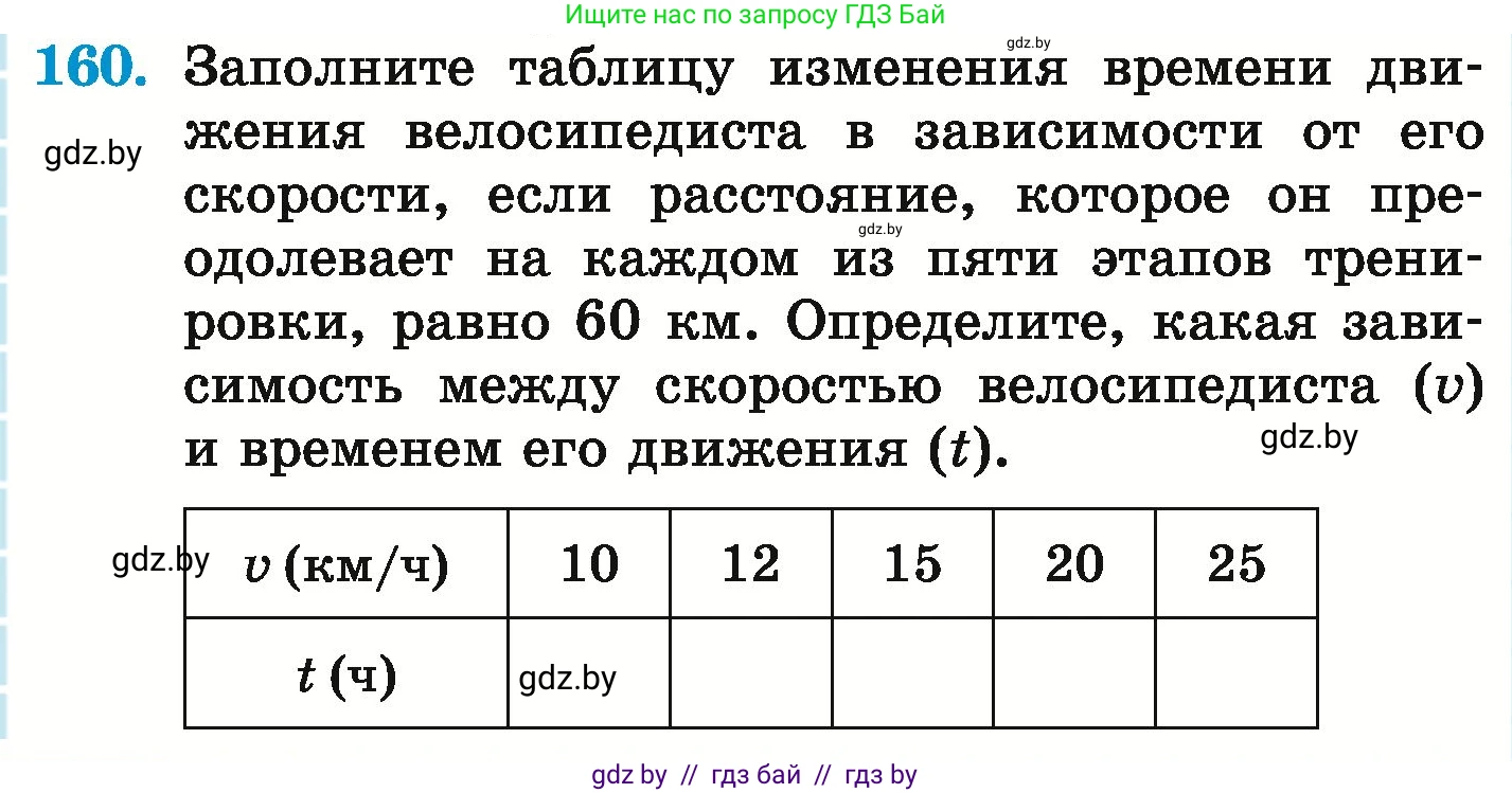 Математика, 6 класс Учебник, авторы: Герасимов Валерий Дмитриевич, Пирютко Ольга Николаевна, издательство Адукацыя i выхаванне, Минск, 2022, белого цвета, страница 120, номер 160, Условие