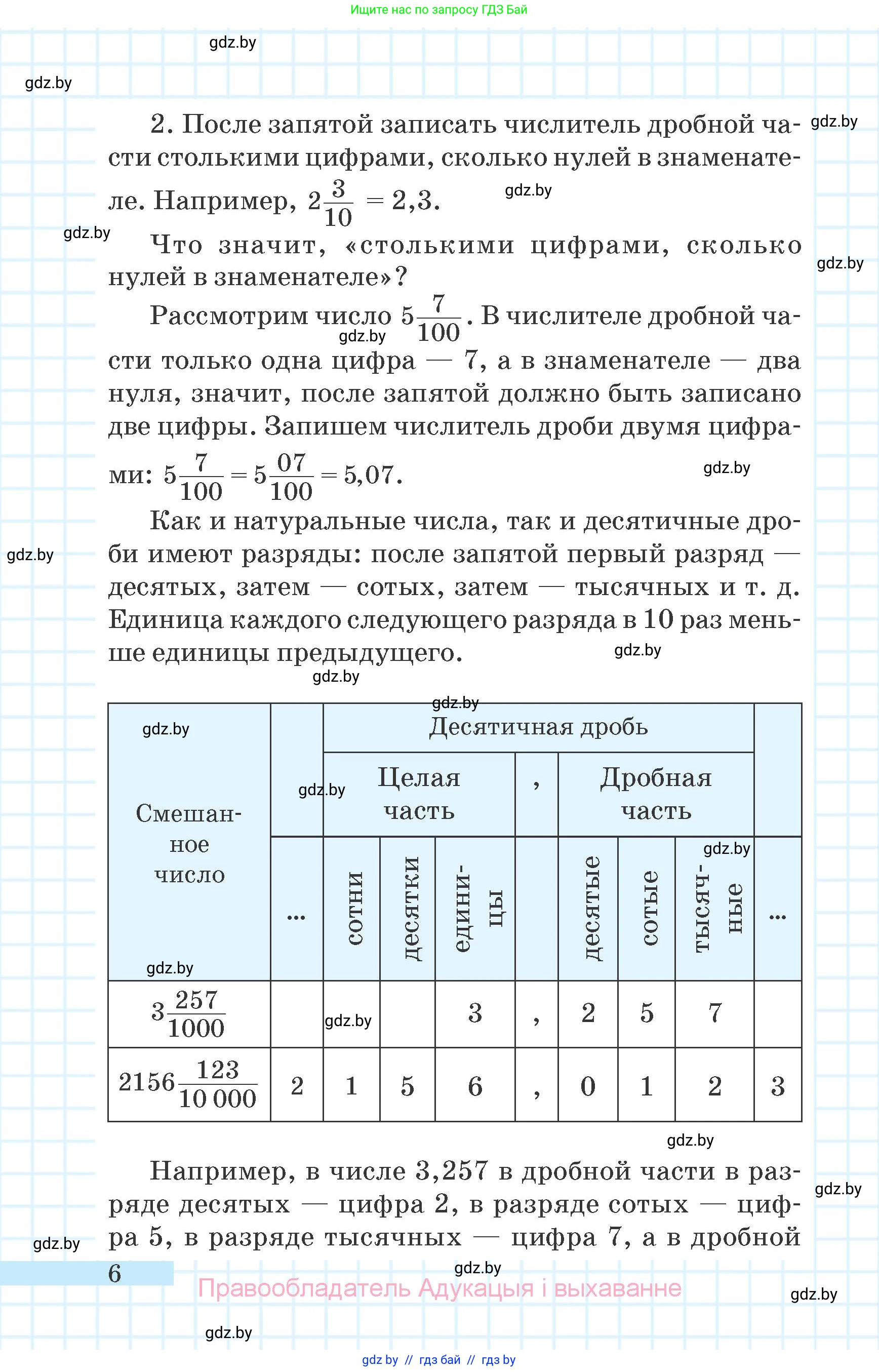 Математика, 6 класс Учебник, авторы: Герасимов Валерий Дмитриевич, Пирютко Ольга Николаевна, издательство Адукацыя i выхаванне, Минск, 2022, белого цвета, страница 6