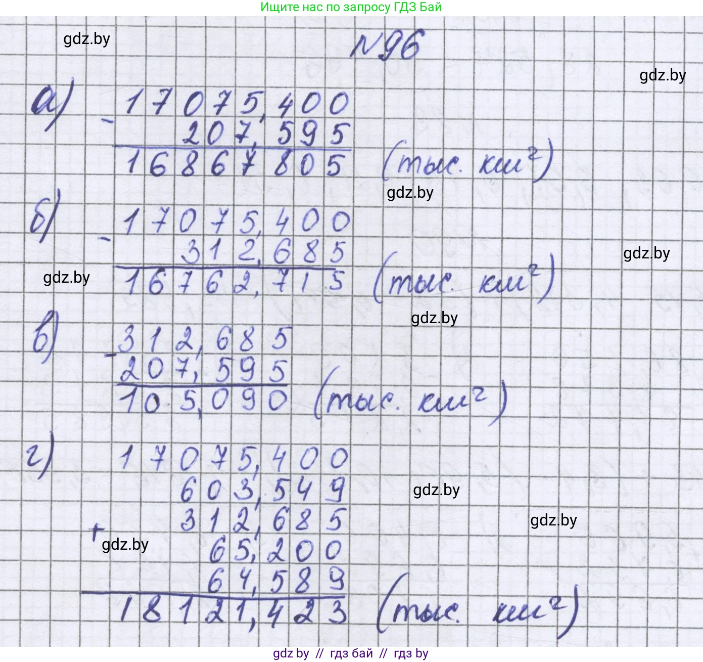 Математика, 6 класс Учебник, авторы: Герасимов Валерий Дмитриевич, Пирютко Ольга Николаевна, издательство Адукацыя i выхаванне, Минск, 2022, белого цвета, страница 28, номер 96, Решение