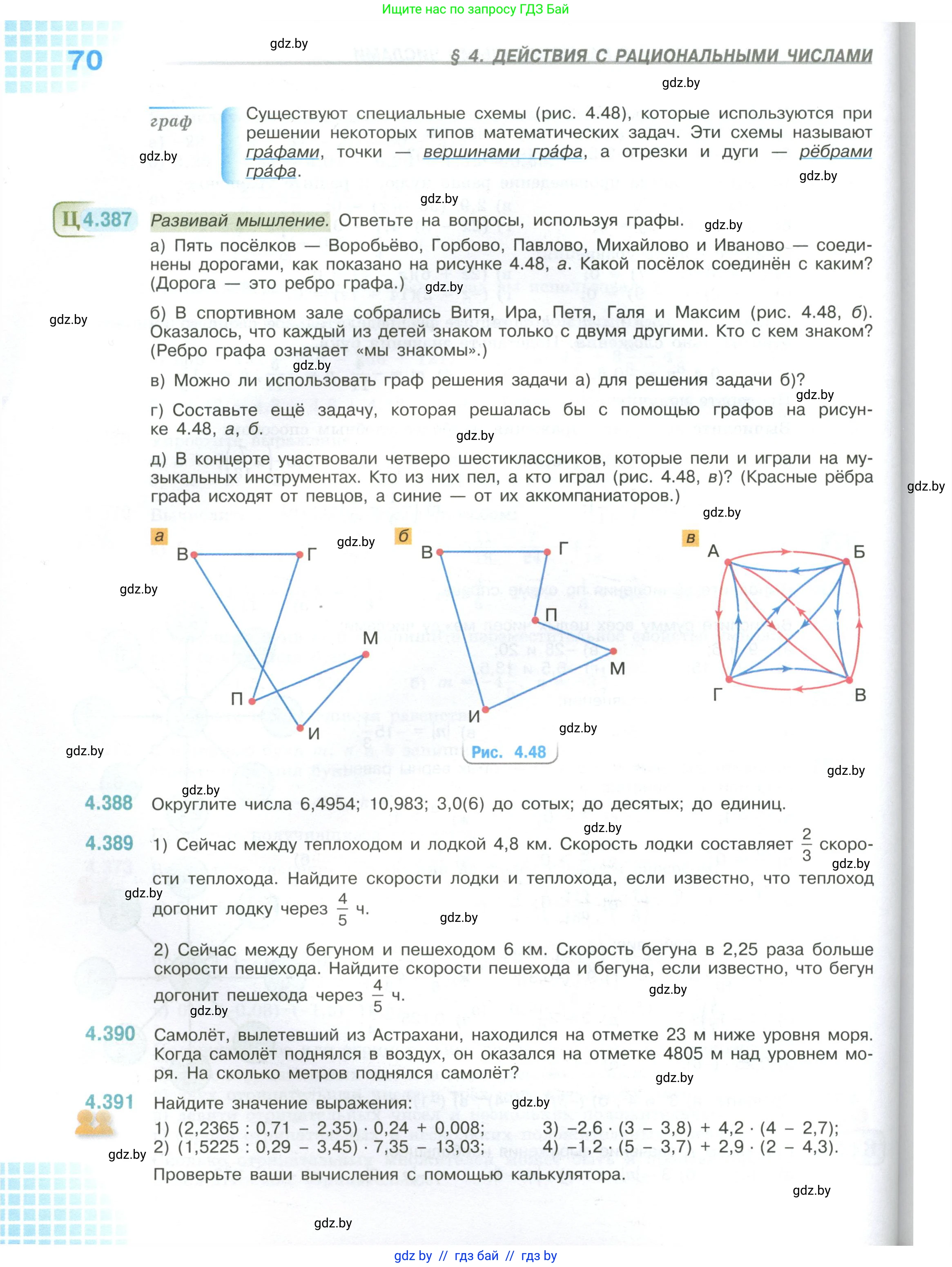 Математика, 6 класс Учебник, авторы: Виленкин Наум Яковлевич, Жохов Владимир Иванович, Чесноков Александр Семёнович, Александрова Лилия Александровна, Шварцбурд Семён Исаакович, издательство Просвещение, Москва, 2023, белого цвета, Часть 2, страница 70