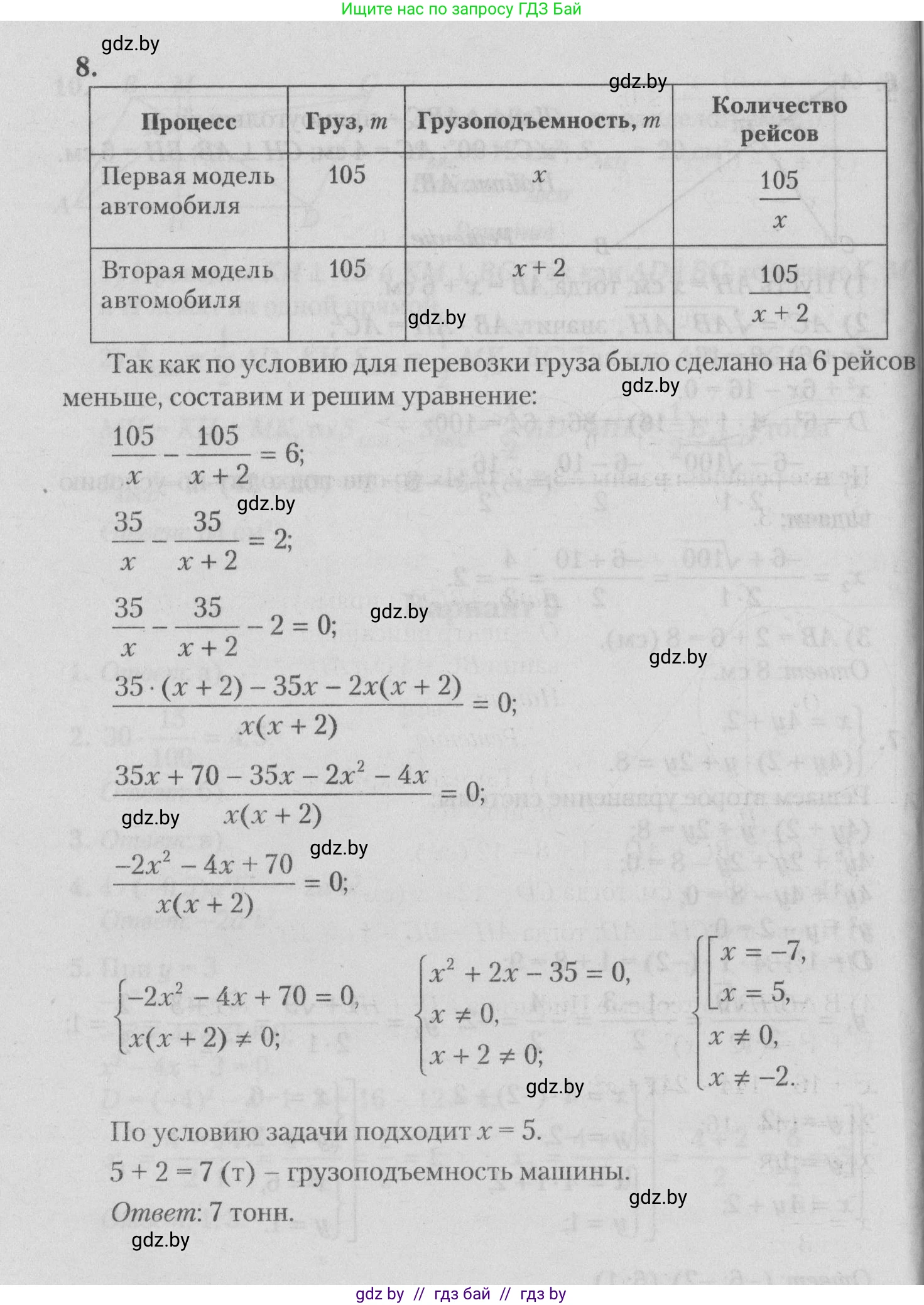 Математика, 9 класс сборник заданий для выпускного экзамена, авторы: Беняш-Кривец Валерий Вацлавович, Цыбулько Оксана Евгеньевна, Пирютко Ольга Николаевна, Казаков Валерий Владимирович, издательство Академия образования, Минск, 2024, страница 23, номер 8, Решение 1 2026