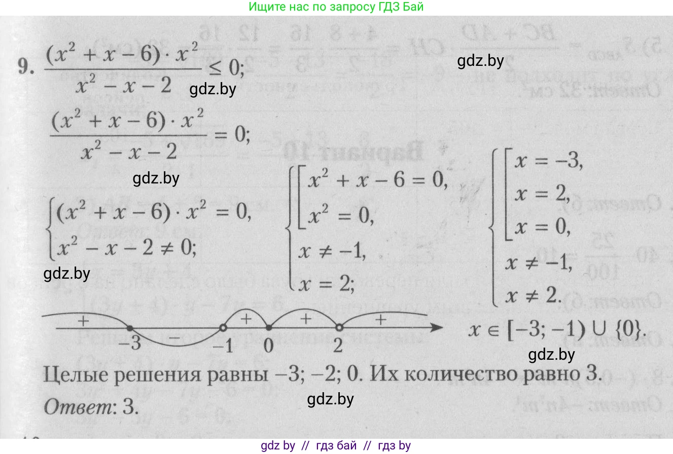 Математика, 9 класс сборник заданий для выпускного экзамена, авторы: Беняш-Кривец Валерий Вацлавович, Цыбулько Оксана Евгеньевна, Пирютко Ольга Николаевна, Казаков Валерий Владимирович, издательство Академия образования, Минск, 2024, страница 23, номер 9, Решение 1 2026