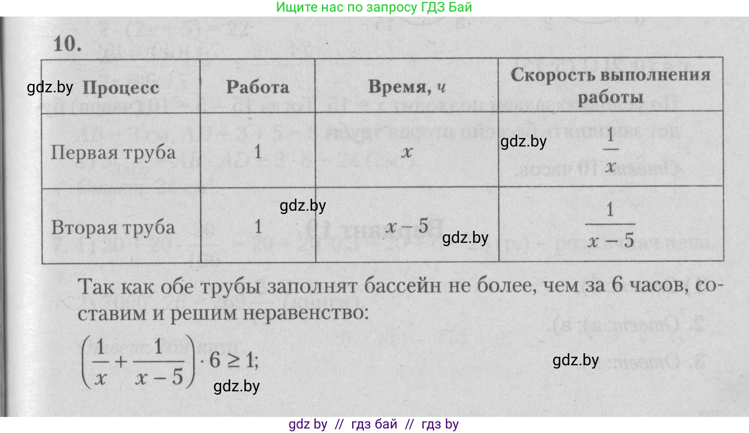 Математика, 9 класс сборник заданий для выпускного экзамена, авторы: Беняш-Кривец Валерий Вацлавович, Цыбулько Оксана Евгеньевна, Пирютко Ольга Николаевна, Казаков Валерий Владимирович, издательство Академия образования, Минск, 2024, страница 41, номер 10, Решение 1 2026