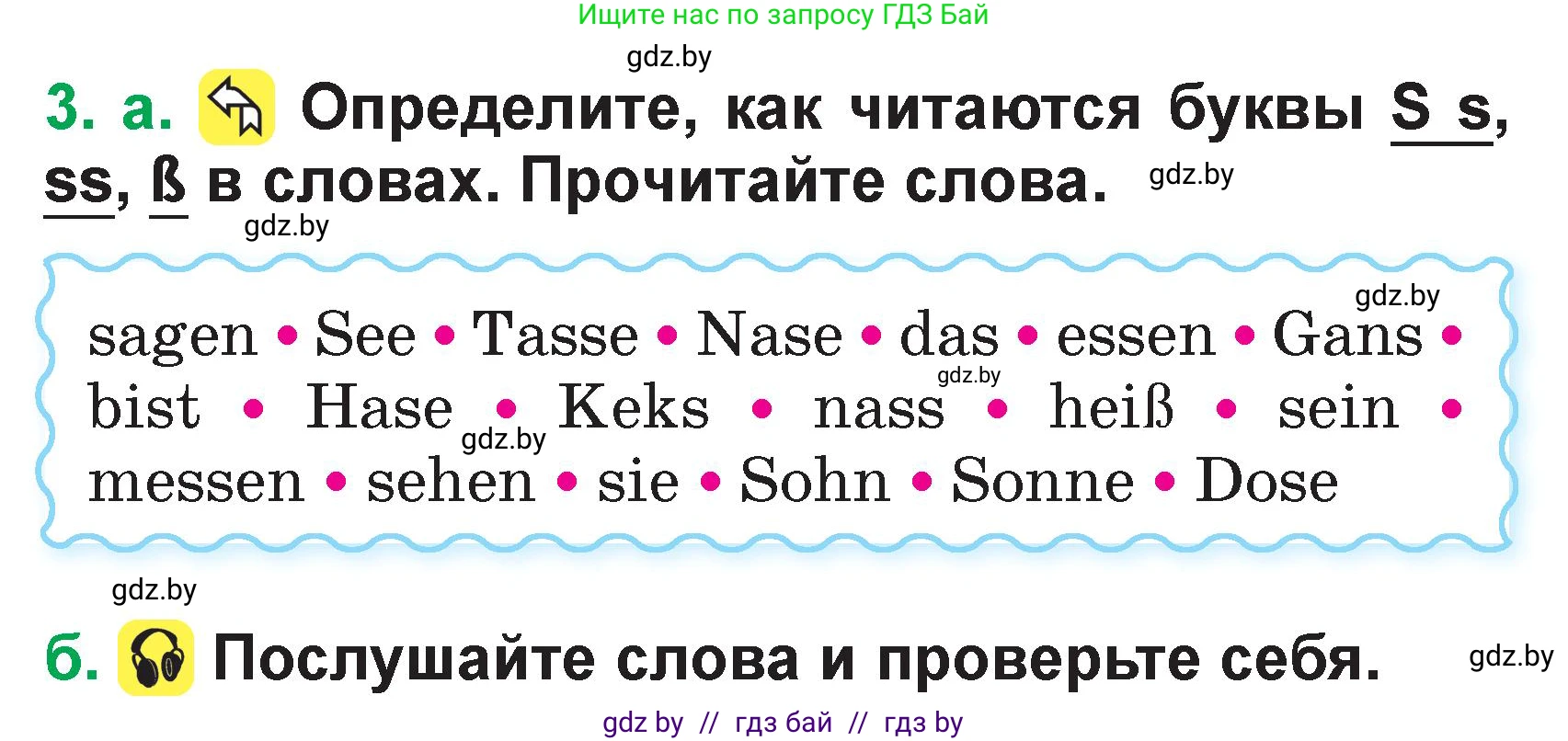 Немецкий язык (Deutsch), 3 класс Учебник (Schülerbuch), авторы: Будько Антонина Филипповна (Budjko Antonina), Урбанович Инна Ювинальевна (Urbanowitsch Ina), издательство Вышэйшая школа, Минск, 2018, бирюзового цвета, Часть 1, страница 24, номер 3, Условие