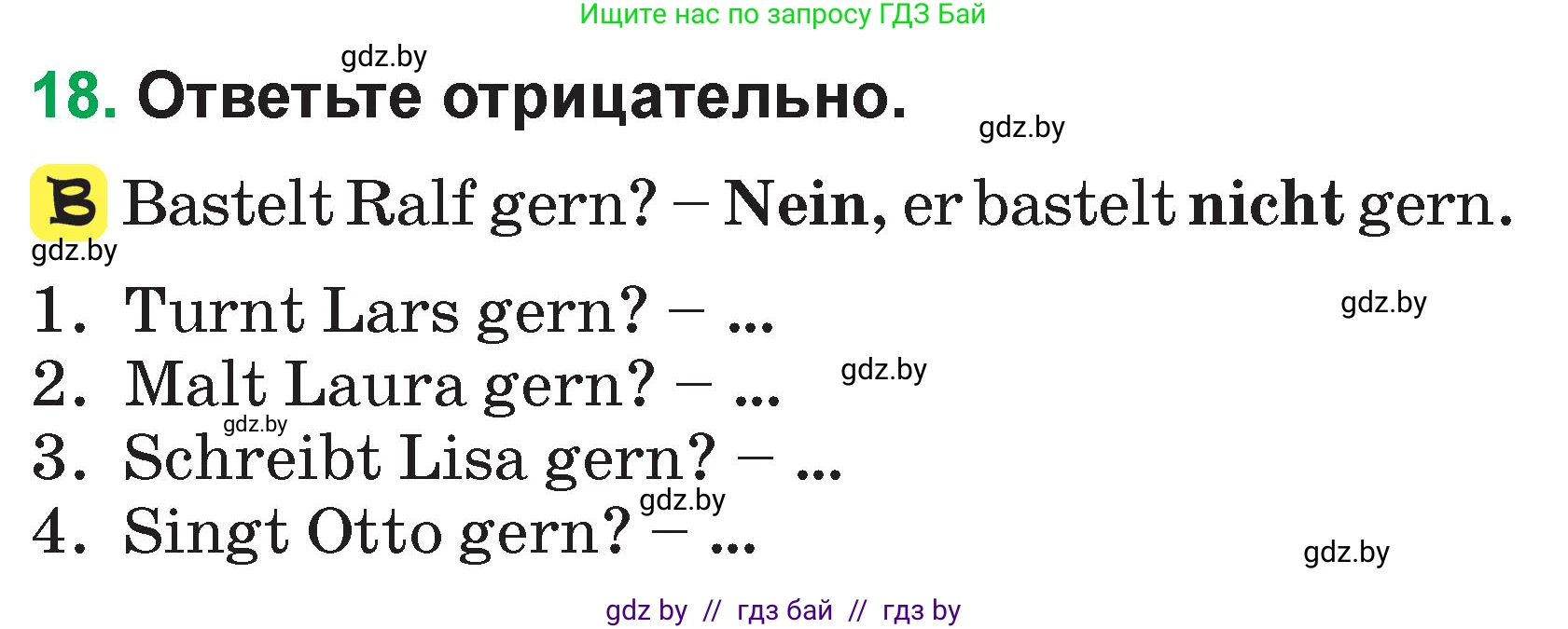 Немецкий язык (Deutsch), 3 класс Учебник (Schülerbuch), авторы: Будько Антонина Филипповна (Budjko Antonina), Урбанович Инна Ювинальевна (Urbanowitsch Ina), издательство Вышэйшая школа, Минск, 2018, бирюзового цвета, Часть 1, страница 40, номер 18, Условие