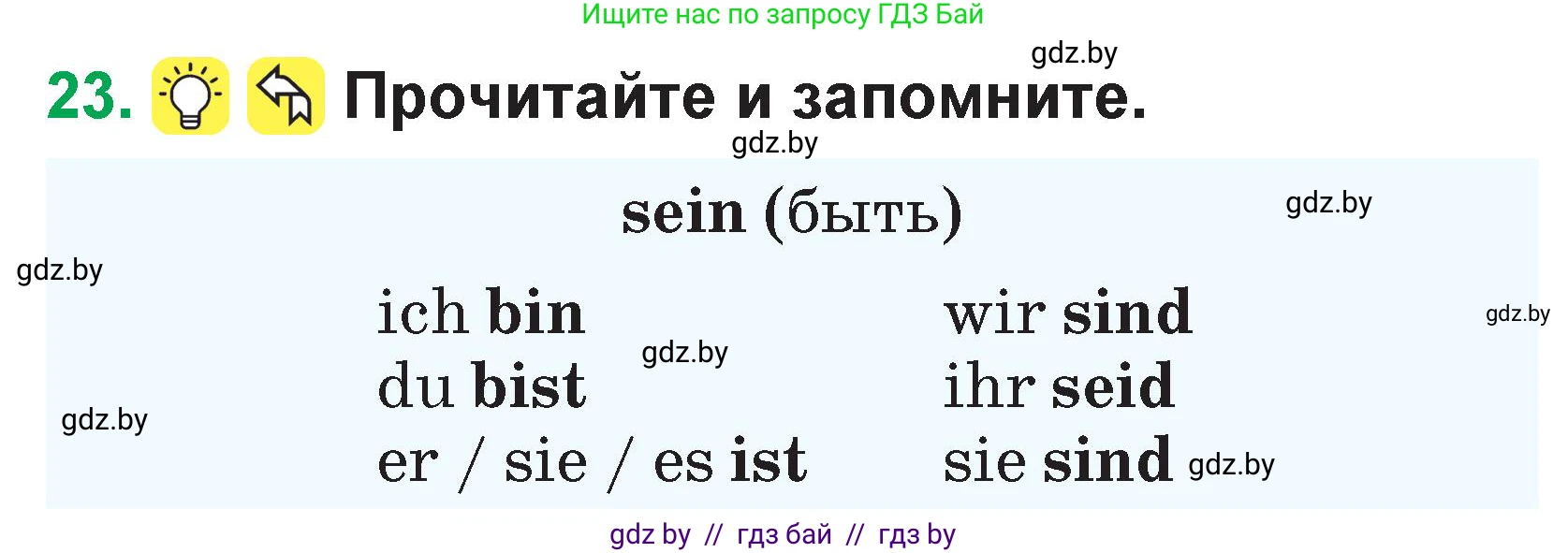 Немецкий язык (Deutsch), 3 класс Учебник (Schülerbuch), авторы: Будько Антонина Филипповна (Budjko Antonina), Урбанович Инна Ювинальевна (Urbanowitsch Ina), издательство Вышэйшая школа, Минск, 2018, бирюзового цвета, Часть 1, страница 48, номер 23, Условие