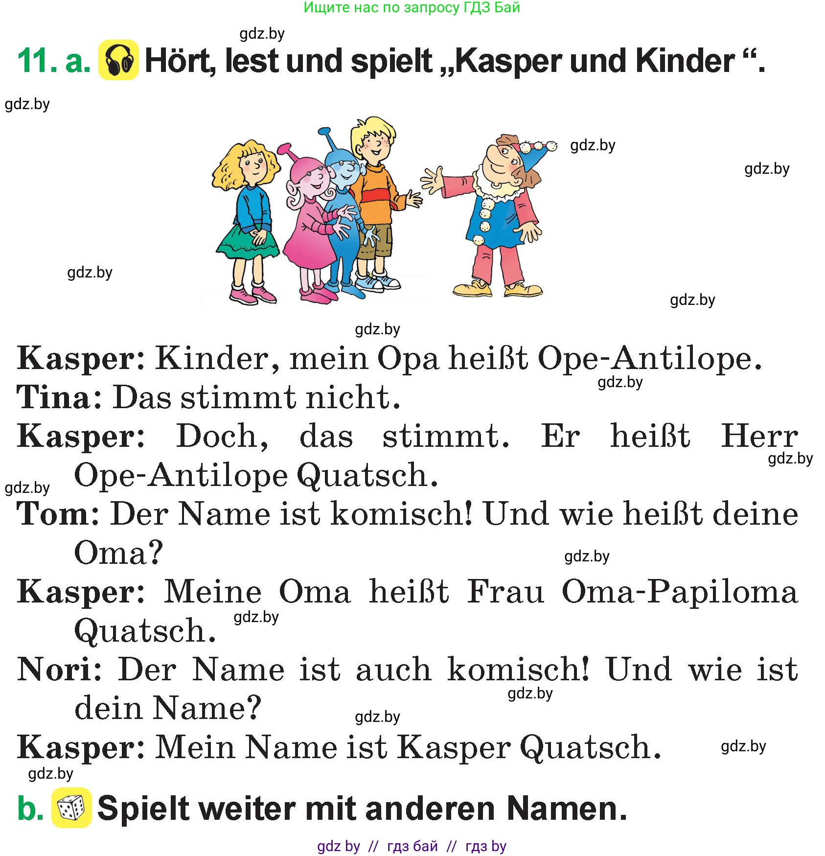 Немецкий язык (Deutsch), 3 класс Учебник (Schülerbuch), авторы: Будько Антонина Филипповна (Budjko Antonina), Урбанович Инна Ювинальевна (Urbanowitsch Ina), издательство Вышэйшая школа, Минск, 2018, бирюзового цвета, Часть 1, страница 90, номер 11, Условие
