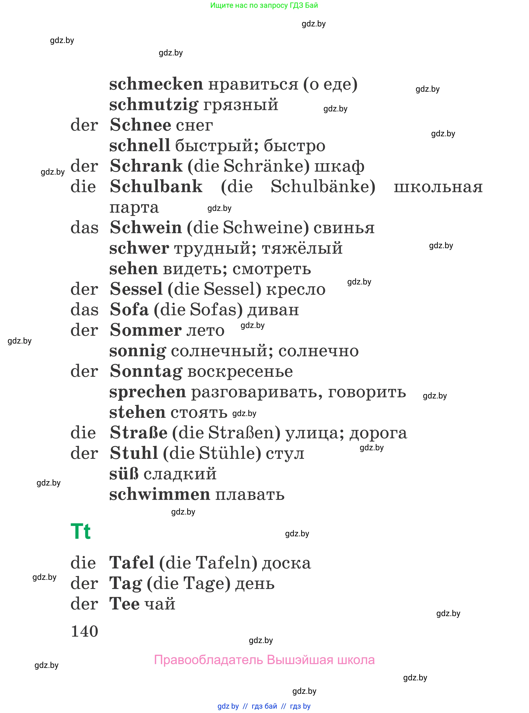 Немецкий язык (Deutsch), 3 класс Учебник (Schülerbuch), авторы: Будько Антонина Филипповна (Budjko Antonina), Урбанович Инна Ювинальевна (Urbanowitsch Ina), издательство Вышэйшая школа, Минск, 2018, бирюзового цвета, страница 140