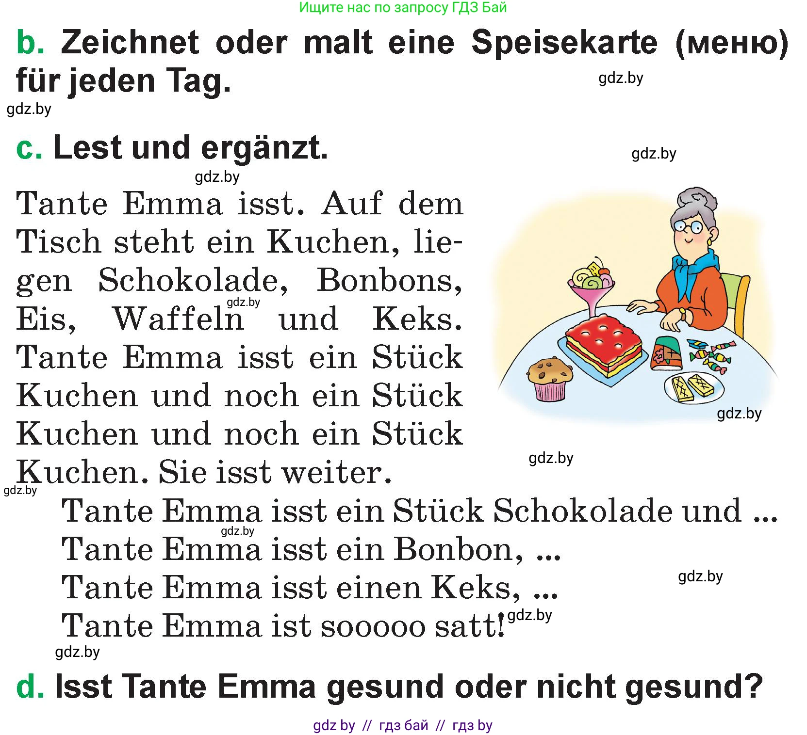 Немецкий язык (Deutsch), 3 класс Учебник (Schülerbuch), авторы: Будько Антонина Филипповна (Budjko Antonina), Урбанович Инна Ювинальевна (Urbanowitsch Ina), издательство Вышэйшая школа, Минск, 2018, бирюзового цвета, Часть 2, страница 15, номер 10, Условие (продолжение 2)