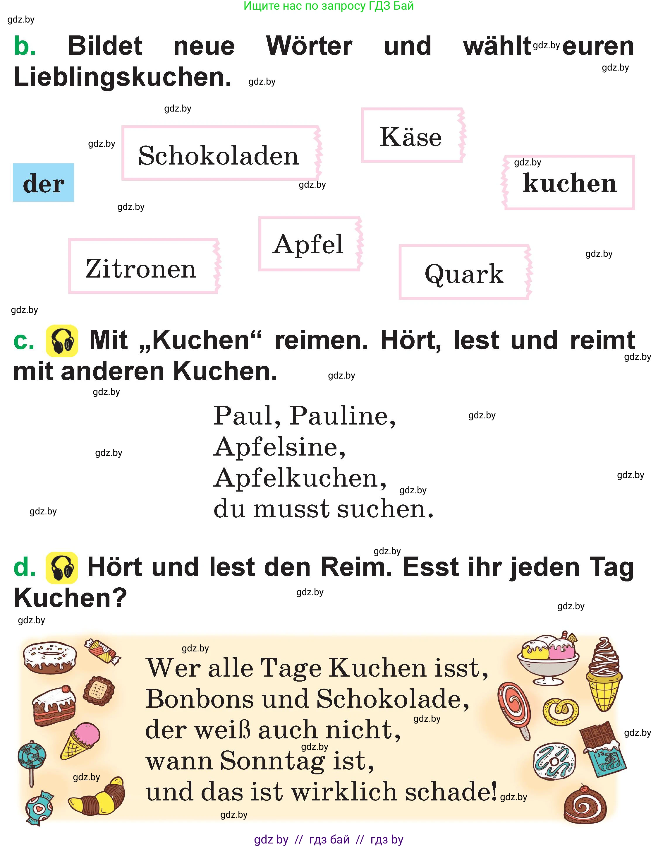 Немецкий язык (Deutsch), 3 класс Учебник (Schülerbuch), авторы: Будько Антонина Филипповна (Budjko Antonina), Урбанович Инна Ювинальевна (Urbanowitsch Ina), издательство Вышэйшая школа, Минск, 2018, бирюзового цвета, Часть 2, страница 8, номер 3, Условие (продолжение 2)