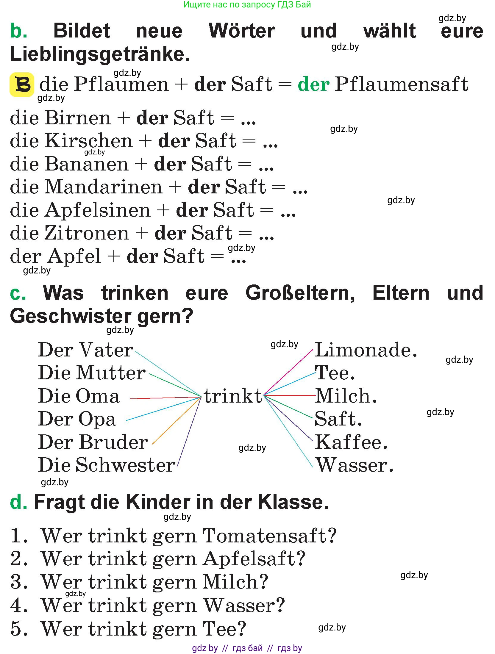 Немецкий язык (Deutsch), 3 класс Учебник (Schülerbuch), авторы: Будько Антонина Филипповна (Budjko Antonina), Урбанович Инна Ювинальевна (Urbanowitsch Ina), издательство Вышэйшая школа, Минск, 2018, бирюзового цвета, Часть 2, страница 19, номер 2, Условие (продолжение 2)