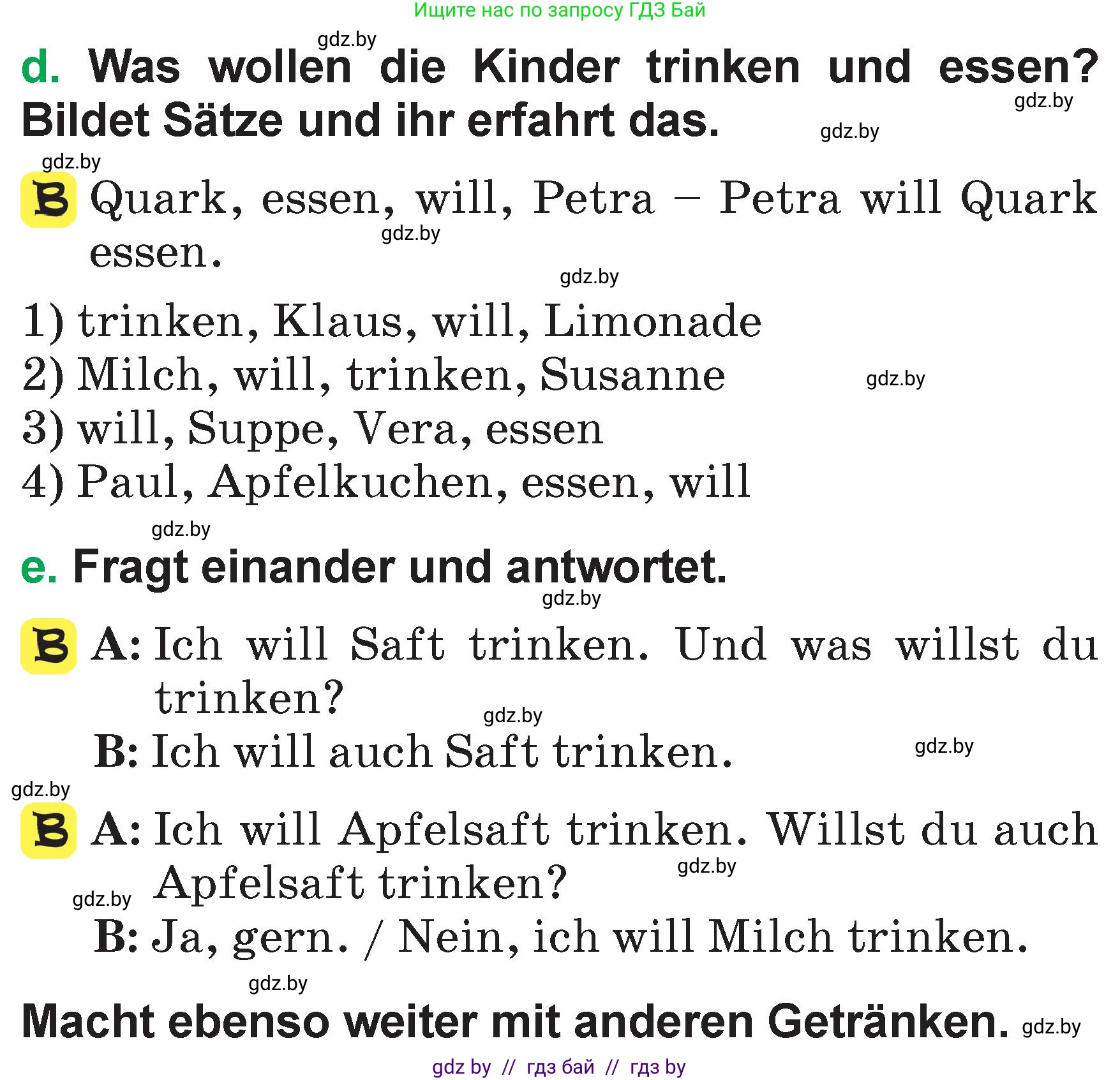 Немецкий язык (Deutsch), 3 класс Учебник (Schülerbuch), авторы: Будько Антонина Филипповна (Budjko Antonina), Урбанович Инна Ювинальевна (Urbanowitsch Ina), издательство Вышэйшая школа, Минск, 2018, бирюзового цвета, Часть 2, страница 21, номер 3, Условие (продолжение 2)