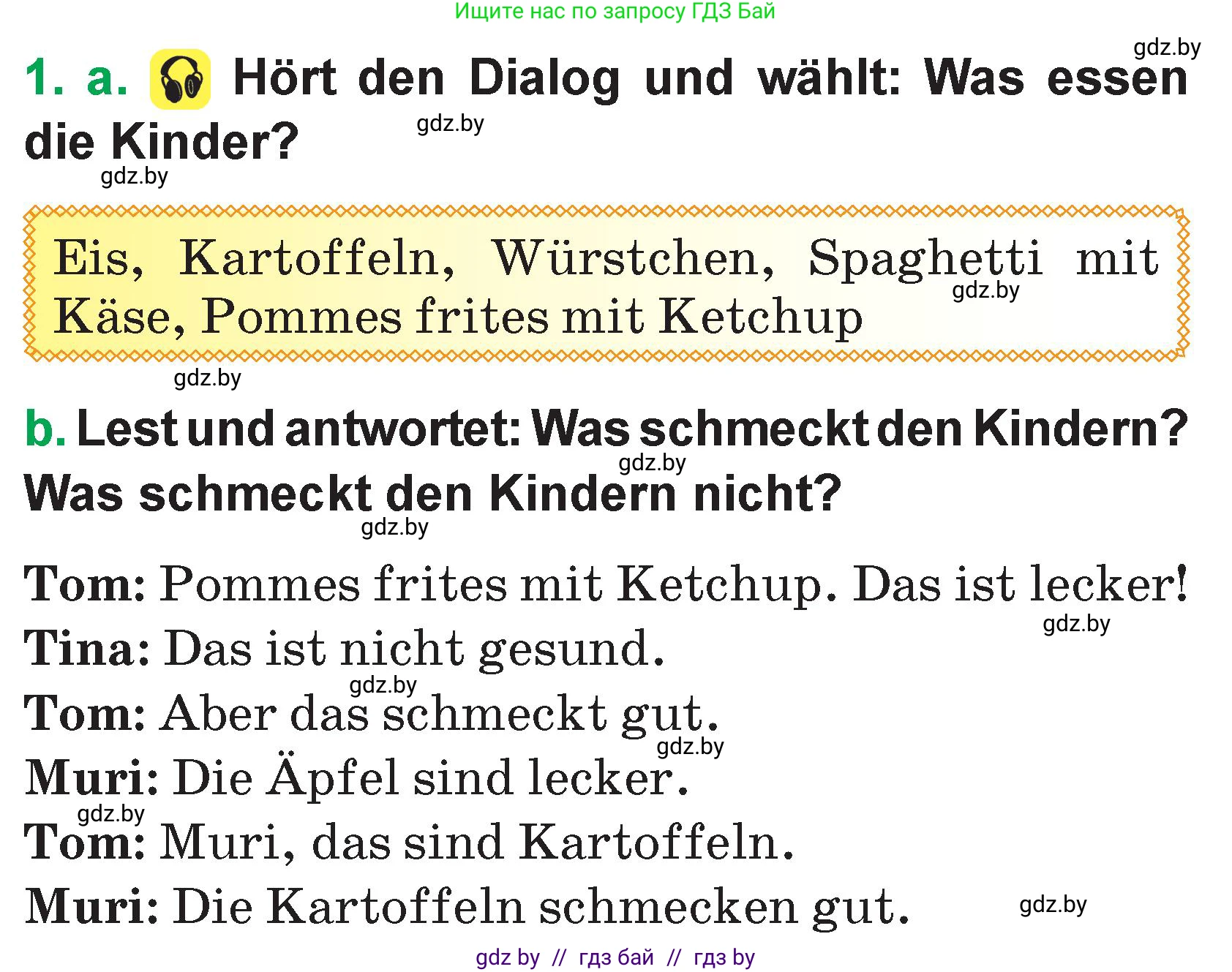Немецкий язык (Deutsch), 3 класс Учебник (Schülerbuch), авторы: Будько Антонина Филипповна (Budjko Antonina), Урбанович Инна Ювинальевна (Urbanowitsch Ina), издательство Вышэйшая школа, Минск, 2018, бирюзового цвета, Часть 2, страница 24, номер 1, Условие