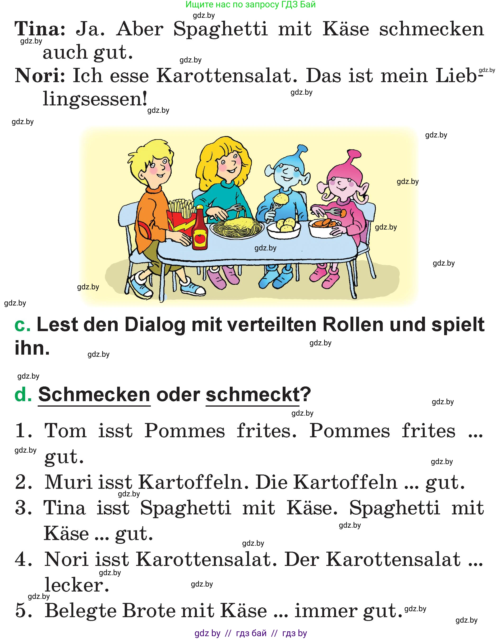 Немецкий язык (Deutsch), 3 класс Учебник (Schülerbuch), авторы: Будько Антонина Филипповна (Budjko Antonina), Урбанович Инна Ювинальевна (Urbanowitsch Ina), издательство Вышэйшая школа, Минск, 2018, бирюзового цвета, Часть 2, страница 24, номер 1, Условие (продолжение 2)