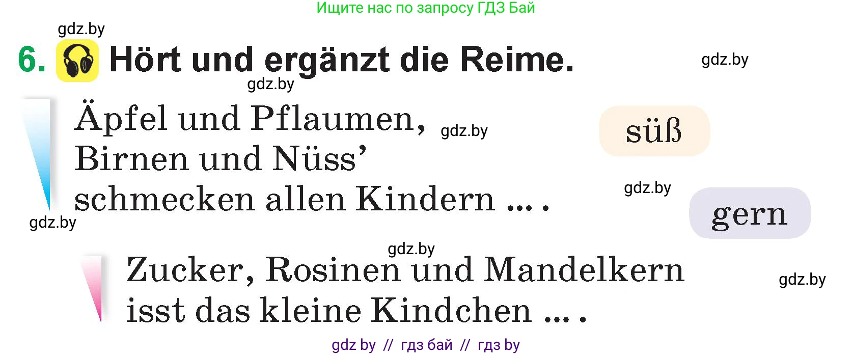 Немецкий язык (Deutsch), 3 класс Учебник (Schülerbuch), авторы: Будько Антонина Филипповна (Budjko Antonina), Урбанович Инна Ювинальевна (Urbanowitsch Ina), издательство Вышэйшая школа, Минск, 2018, бирюзового цвета, Часть 2, страница 29, номер 6, Условие