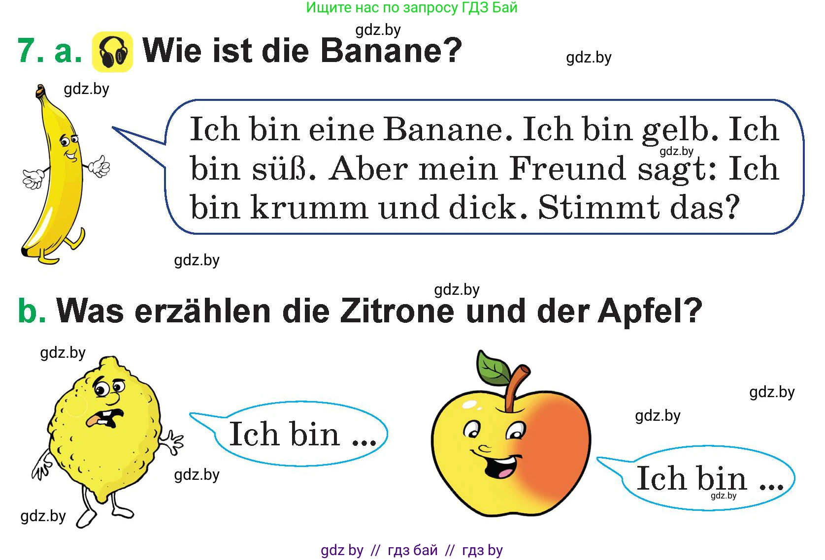 Немецкий язык (Deutsch), 3 класс Учебник (Schülerbuch), авторы: Будько Антонина Филипповна (Budjko Antonina), Урбанович Инна Ювинальевна (Urbanowitsch Ina), издательство Вышэйшая школа, Минск, 2018, бирюзового цвета, Часть 2, страница 29, номер 7, Условие
