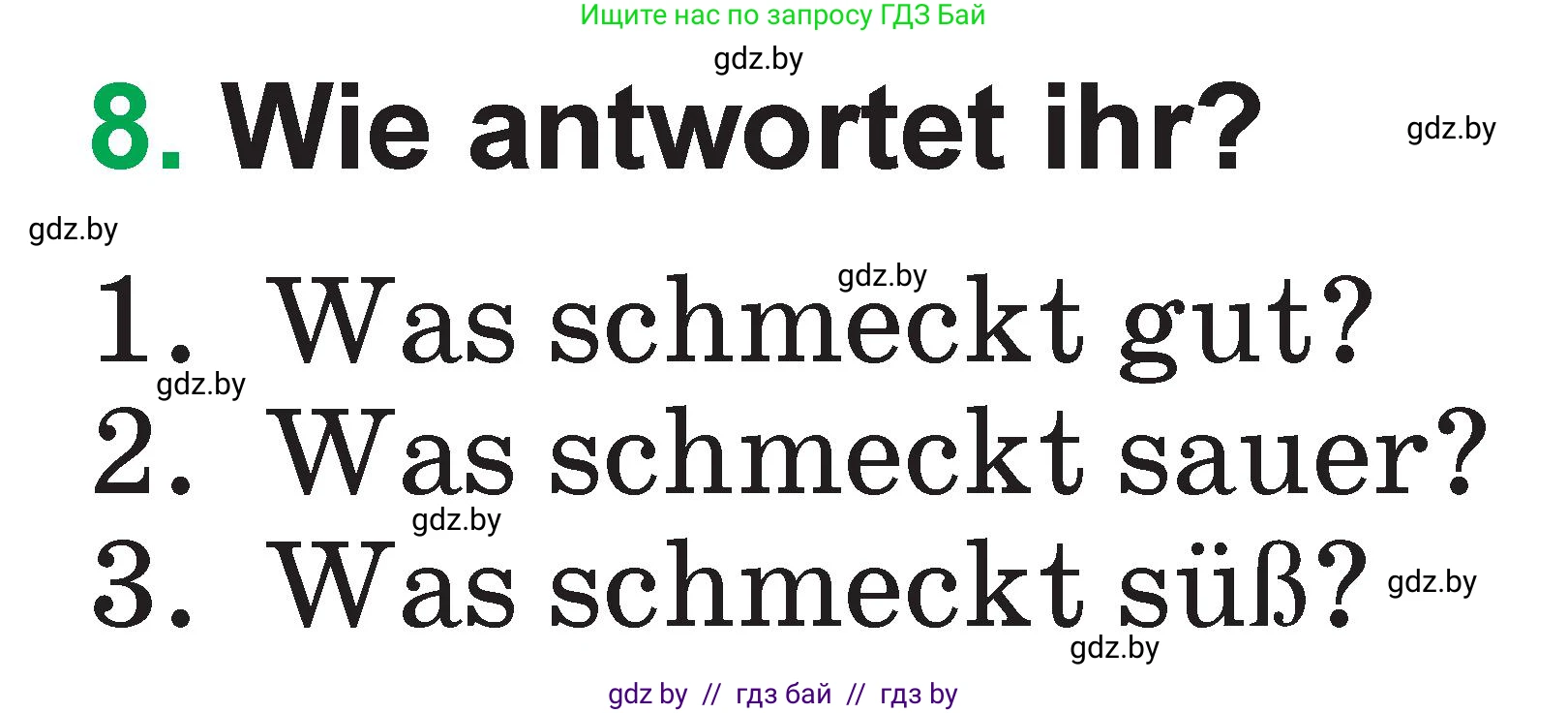 Немецкий язык (Deutsch), 3 класс Учебник (Schülerbuch), авторы: Будько Антонина Филипповна (Budjko Antonina), Урбанович Инна Ювинальевна (Urbanowitsch Ina), издательство Вышэйшая школа, Минск, 2018, бирюзового цвета, Часть 2, страница 30, номер 8, Условие
