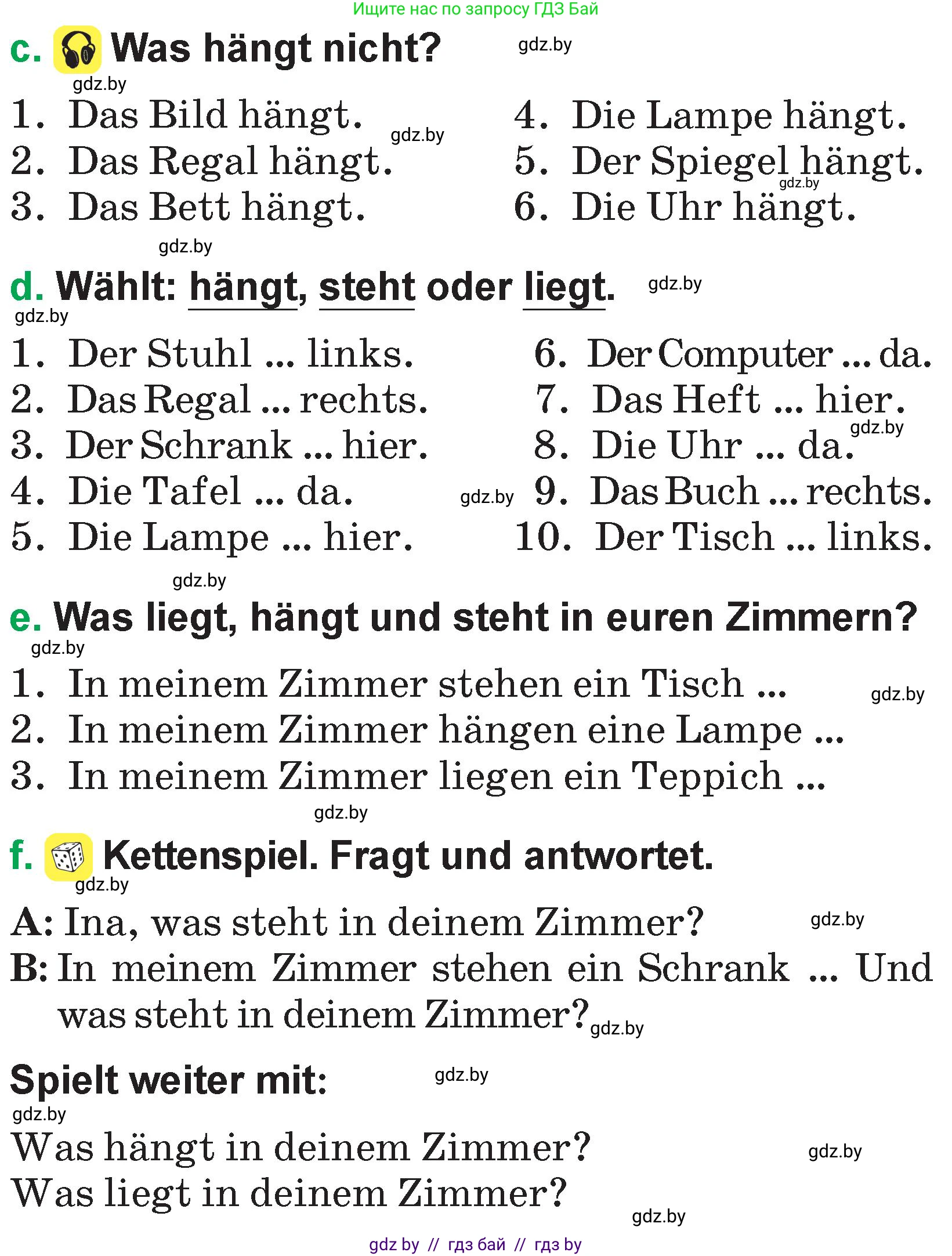 Немецкий язык (Deutsch), 3 класс Учебник (Schülerbuch), авторы: Будько Антонина Филипповна (Budjko Antonina), Урбанович Инна Ювинальевна (Urbanowitsch Ina), издательство Вышэйшая школа, Минск, 2018, бирюзового цвета, Часть 2, страница 41, номер 5, Условие (продолжение 2)