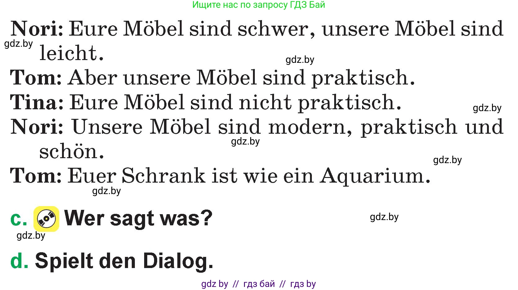 Немецкий язык (Deutsch), 3 класс Учебник (Schülerbuch), авторы: Будько Антонина Филипповна (Budjko Antonina), Урбанович Инна Ювинальевна (Urbanowitsch Ina), издательство Вышэйшая школа, Минск, 2018, бирюзового цвета, Часть 2, страница 49, номер 1, Условие (продолжение 2)