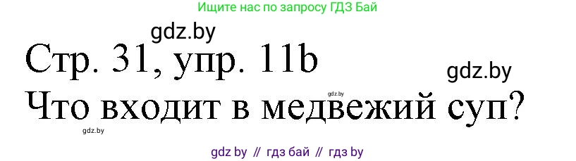 Немецкий язык (Deutsch), 3 класс Учебник (Schülerbuch), авторы: Будько Антонина Филипповна (Budjko Antonina), Урбанович Инна Ювинальевна (Urbanowitsch Ina), издательство Вышэйшая школа, Минск, 2018, бирюзового цвета, Часть 2, страница 31, номер 11, Решение (продолжение 2)