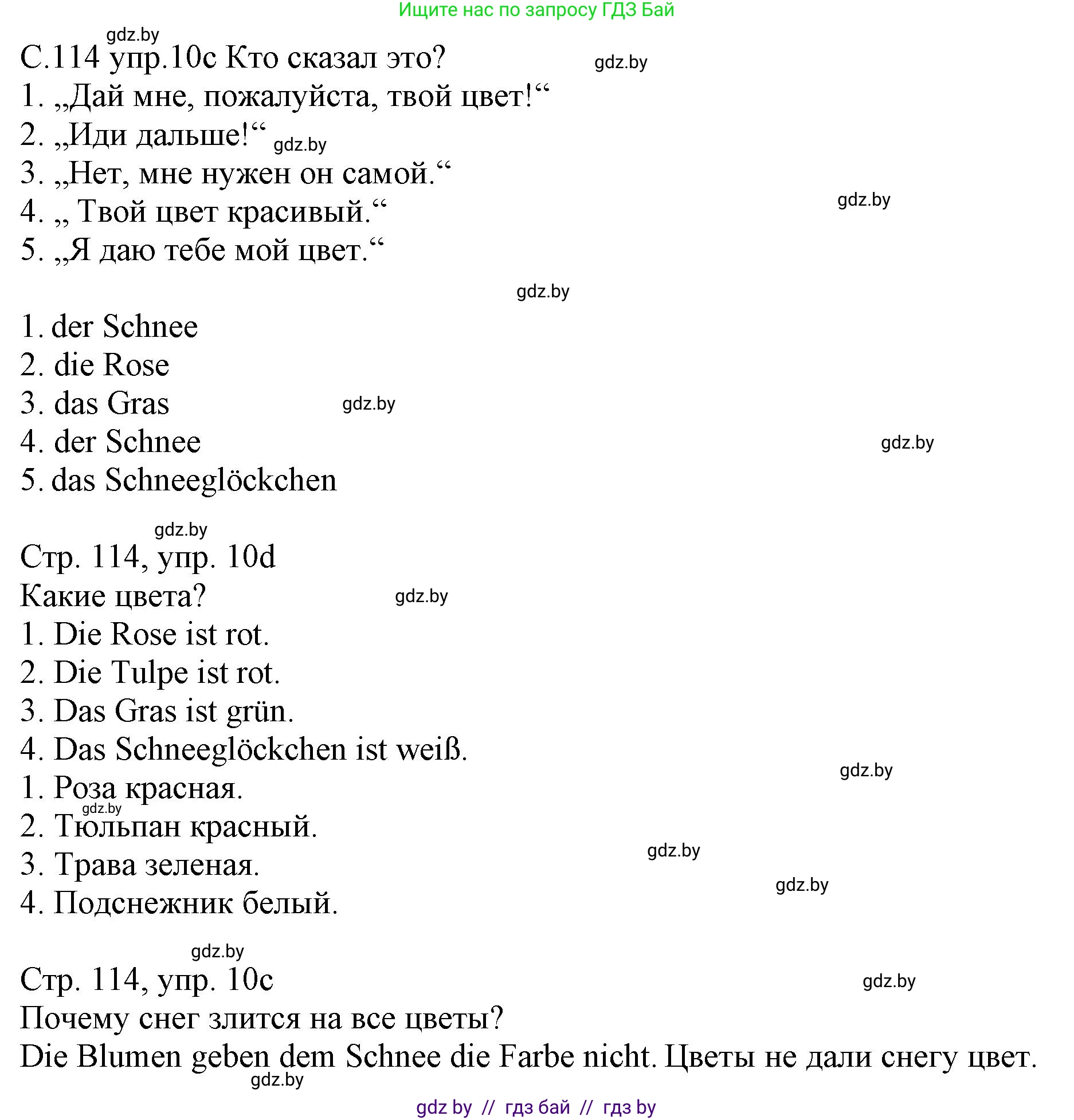 Немецкий язык (Deutsch), 3 класс Учебник (Schülerbuch), авторы: Будько Антонина Филипповна (Budjko Antonina), Урбанович Инна Ювинальевна (Urbanowitsch Ina), издательство Вышэйшая школа, Минск, 2018, бирюзового цвета, Часть 2, страница 113, номер 10, Решение (продолжение 2)