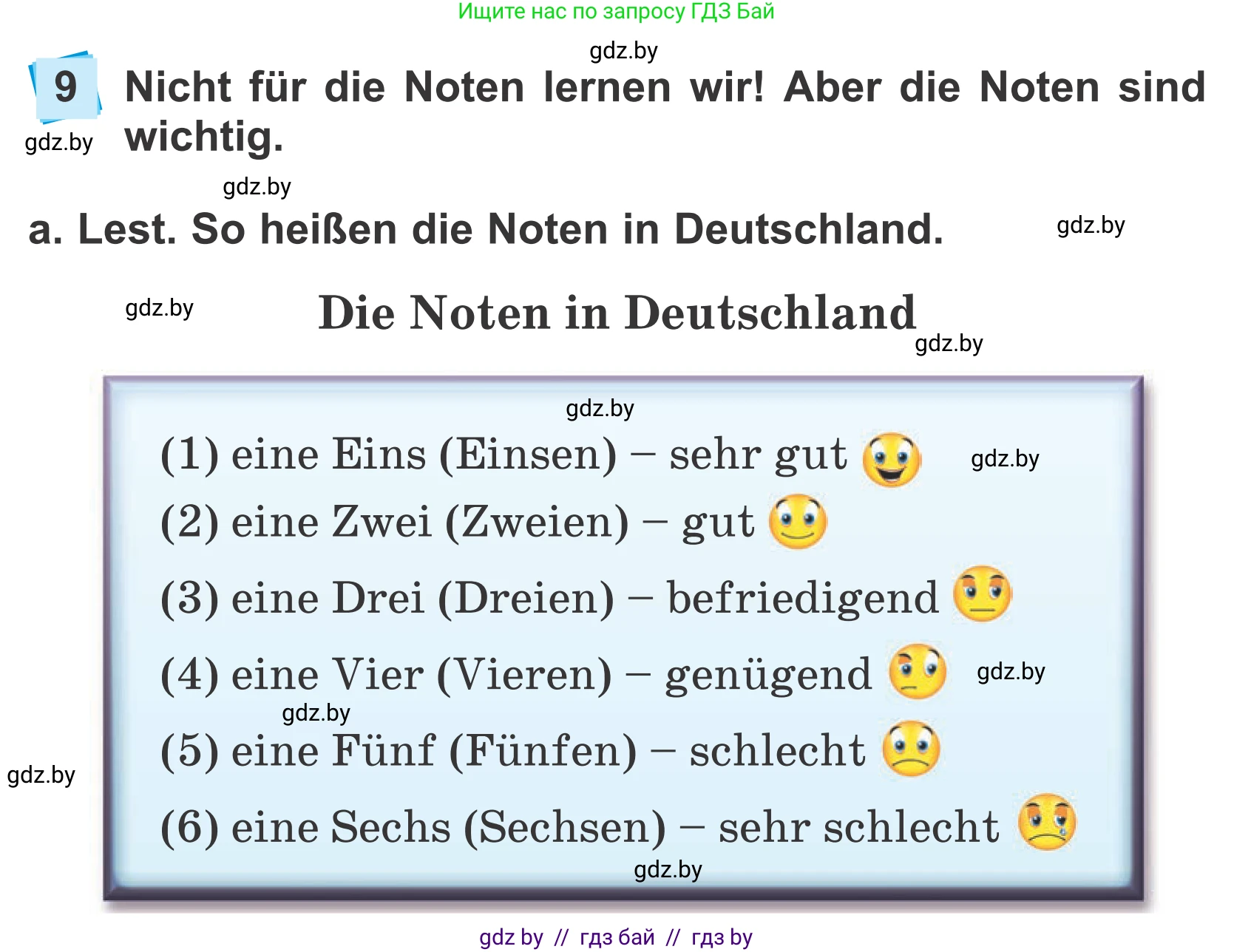 Немецкий язык (Deutsch), 4 класс Учебник (Schülerbuch), авторы: Будько Антонина Филипповна (Budjko Antonina), Урбанович Инна Ювинальевна (Urbanowitsch Ina), издательство Вышэйшая школа, Минск, 2019, жёлтого цвета, Часть 1, страница 24, номер 9a, Условие